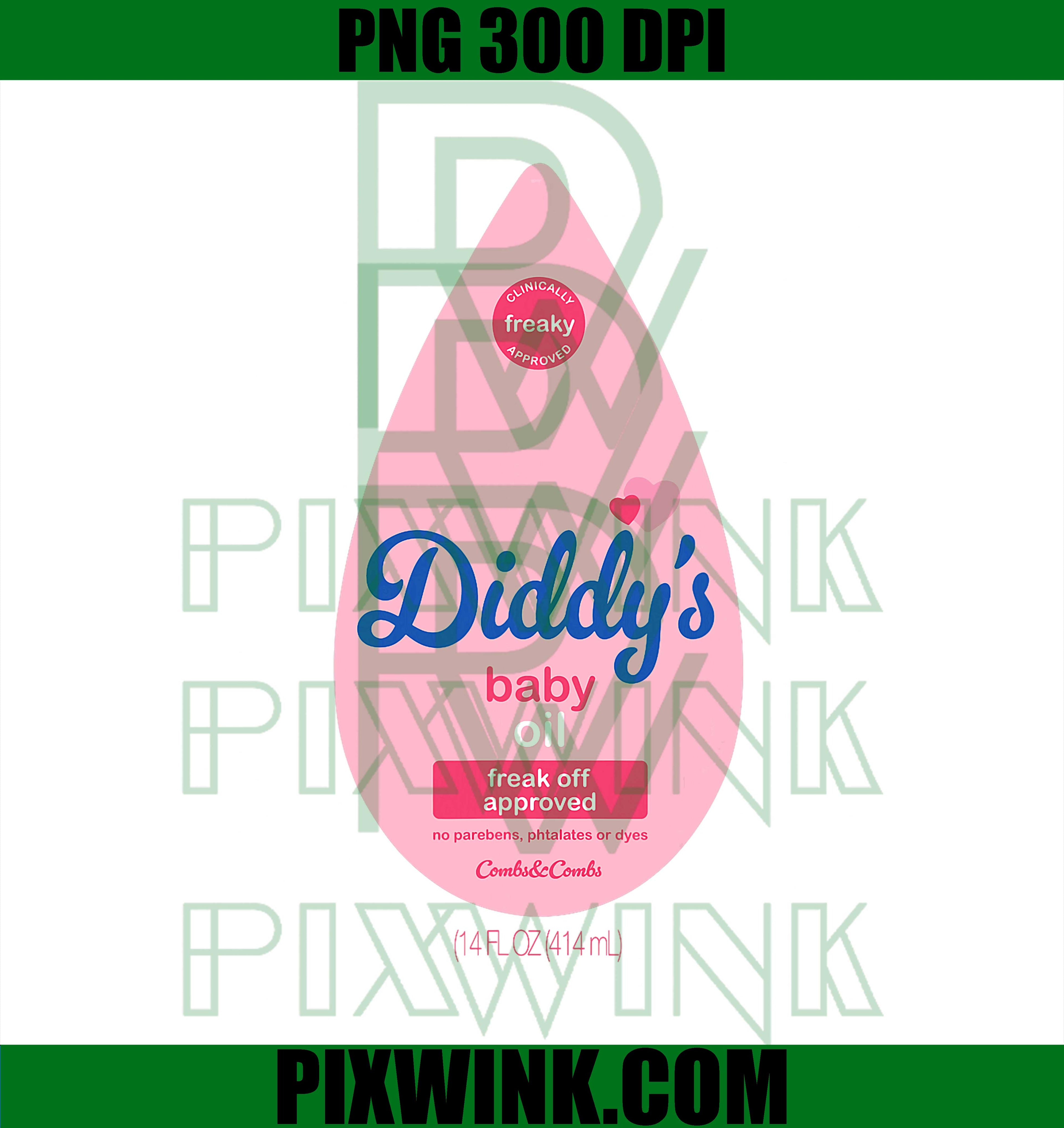 Baby Oil Diddy_s PNG, Funny Bottle for Halloween PNG