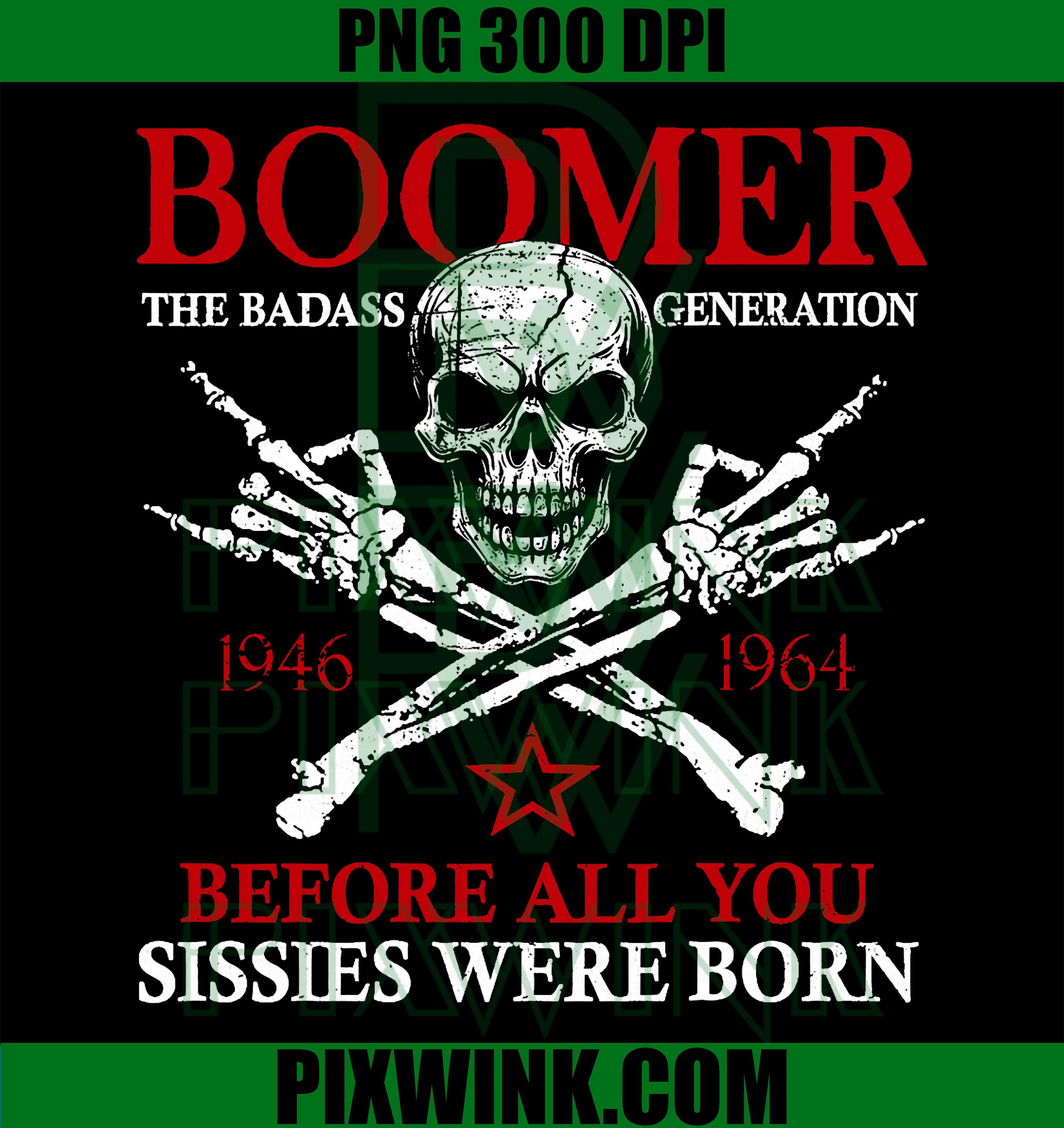Boomer Generation PNG, Skull Rock Graphic PNG, Funny Sarcastic PNG