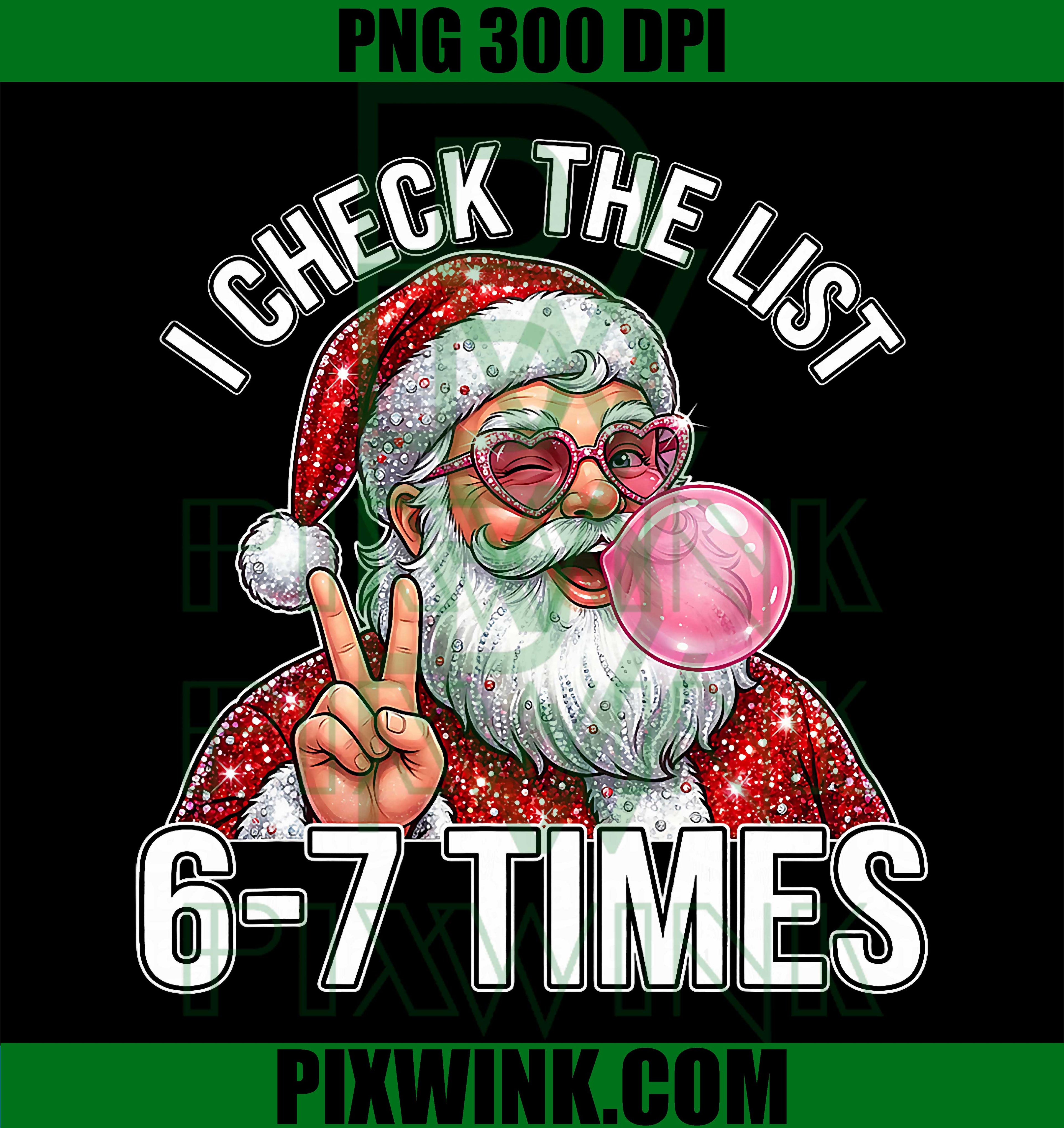 67 Six Seven Funny Christmas 6 7 Santa Meme PNG