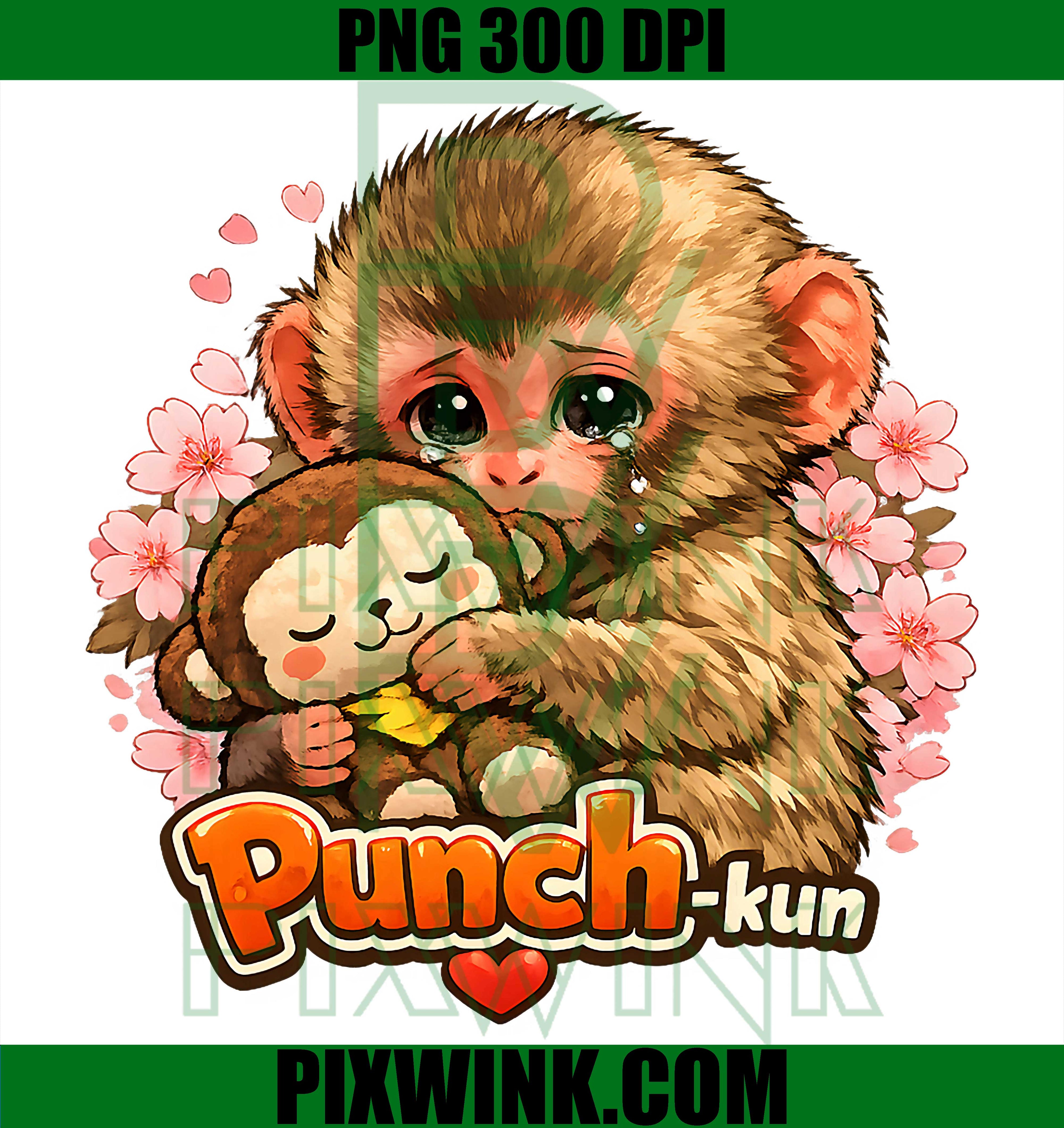 Punch Monkey Kawaii PNG, Cute Baby Teddy Animal Clipart PNG