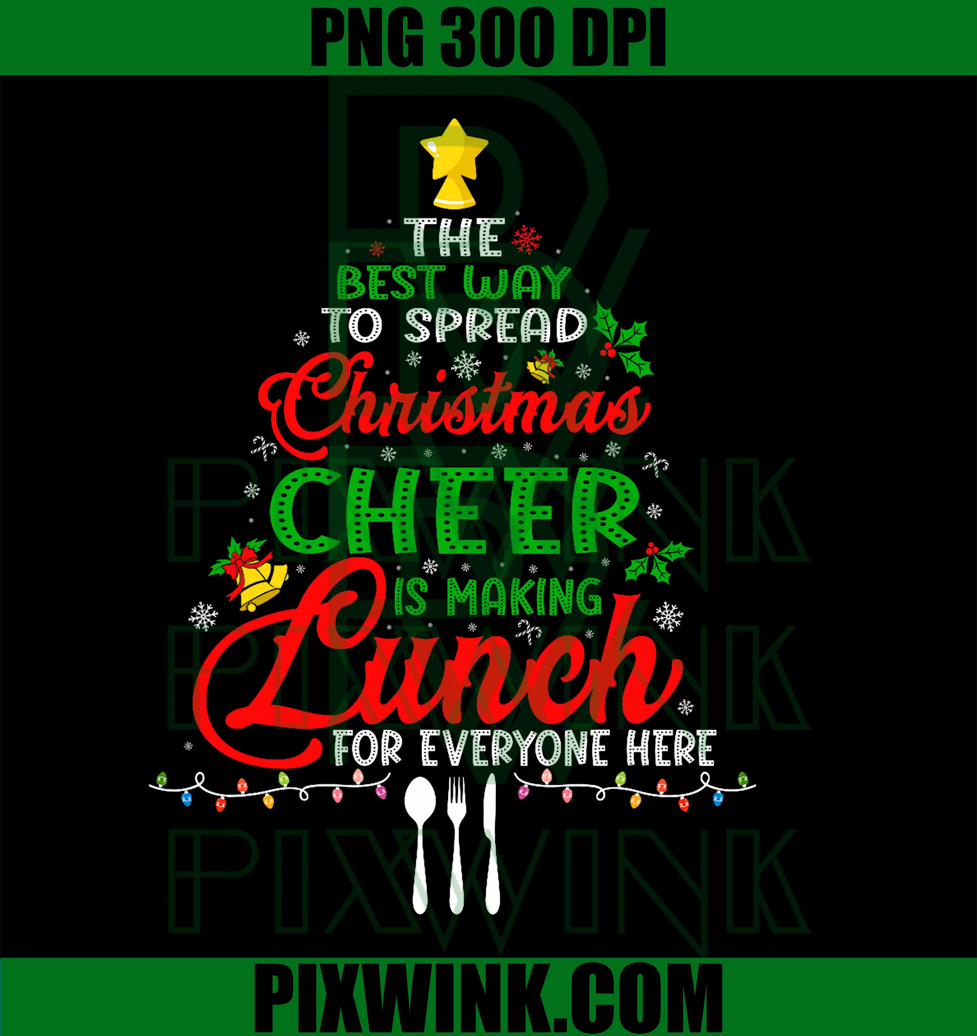 Lunch Lady Christmas XMas School Cafeteria Lunch Lady Tree PNG