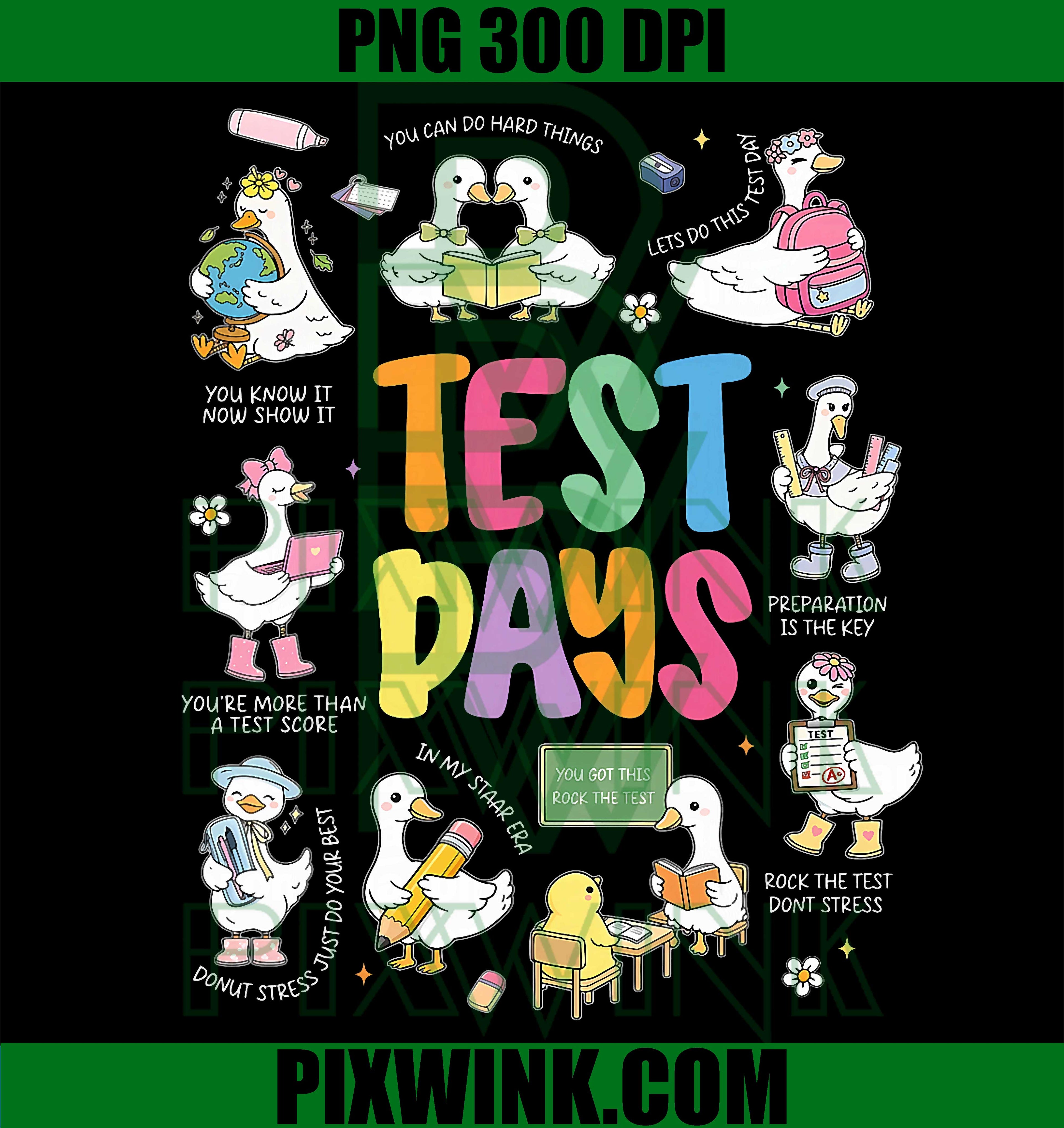 Test Day Goose PNG, More Than Test Score PNG, Funny Student Goose PNG