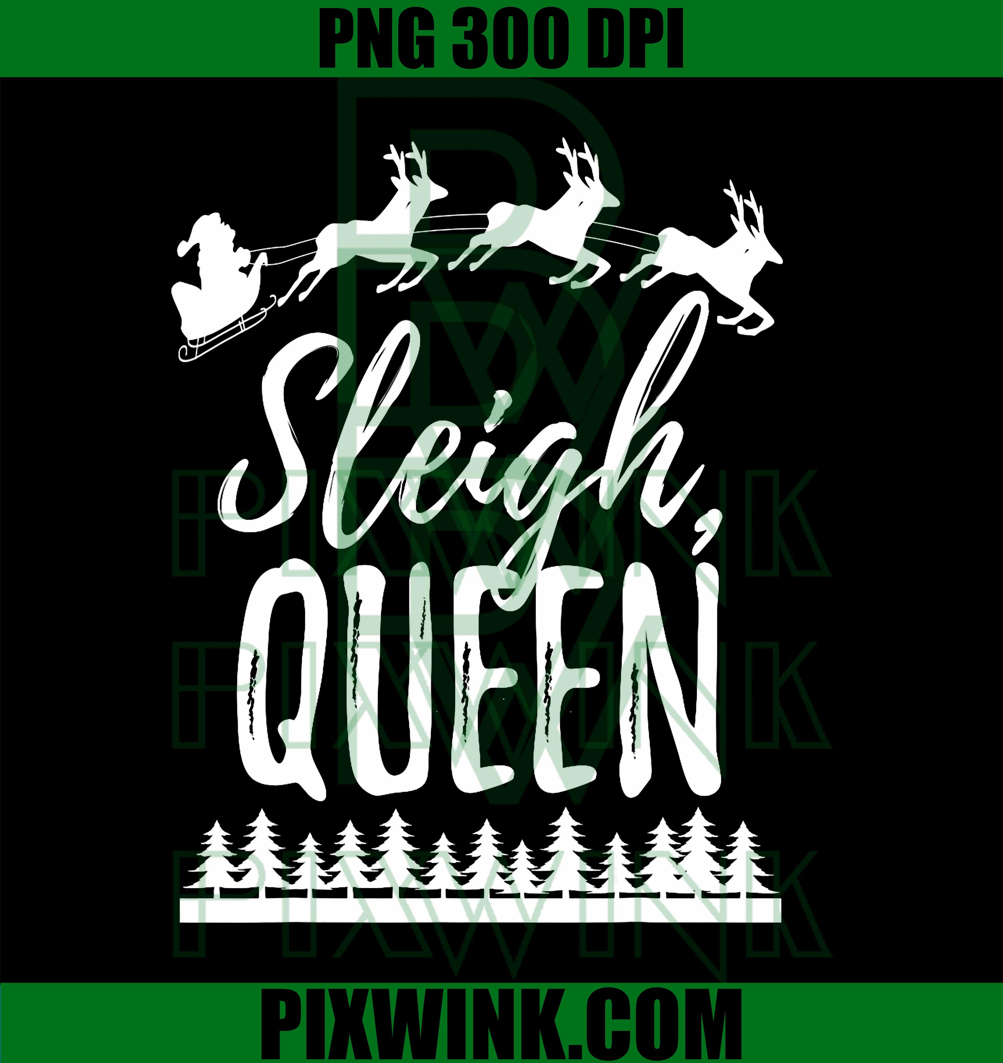 Cute Christmas SLEIGH QUEEN LGBTQ PNG