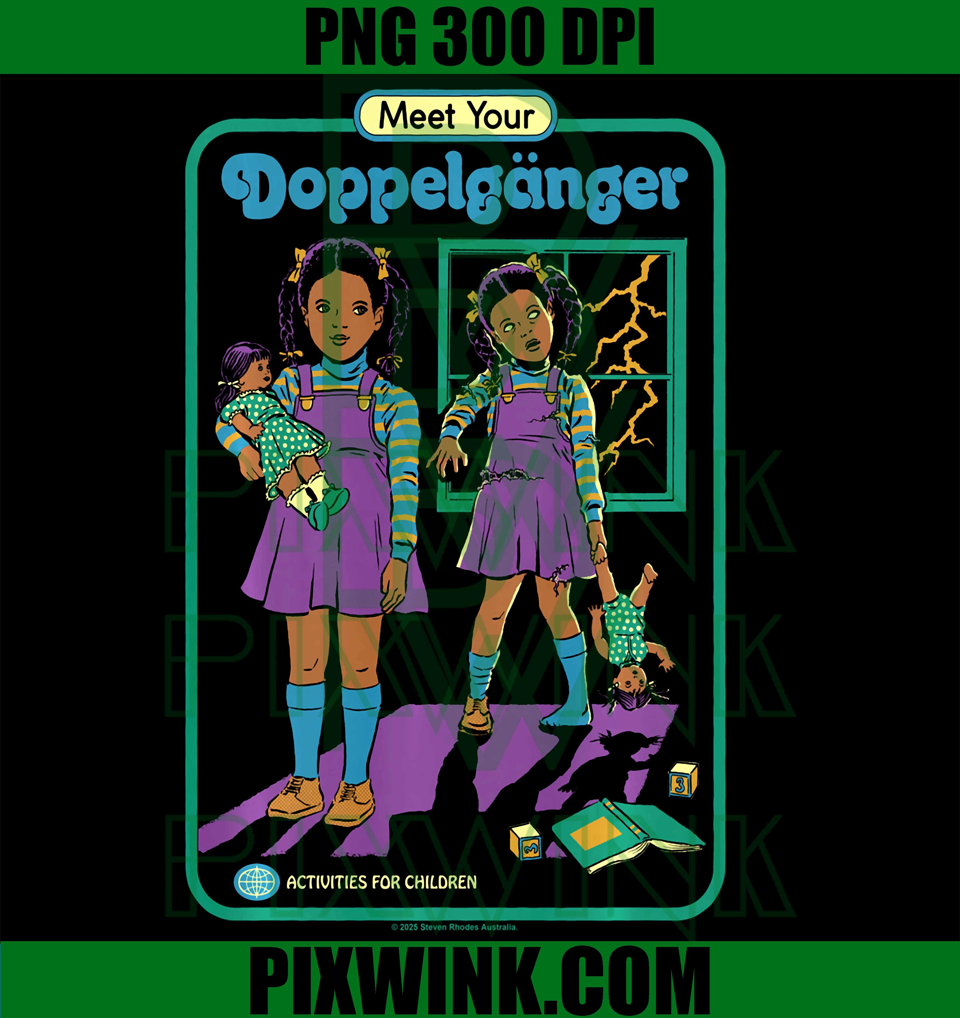 Evil Doppelganger PNG, Sarcastic Retro Vintage Humor PNG