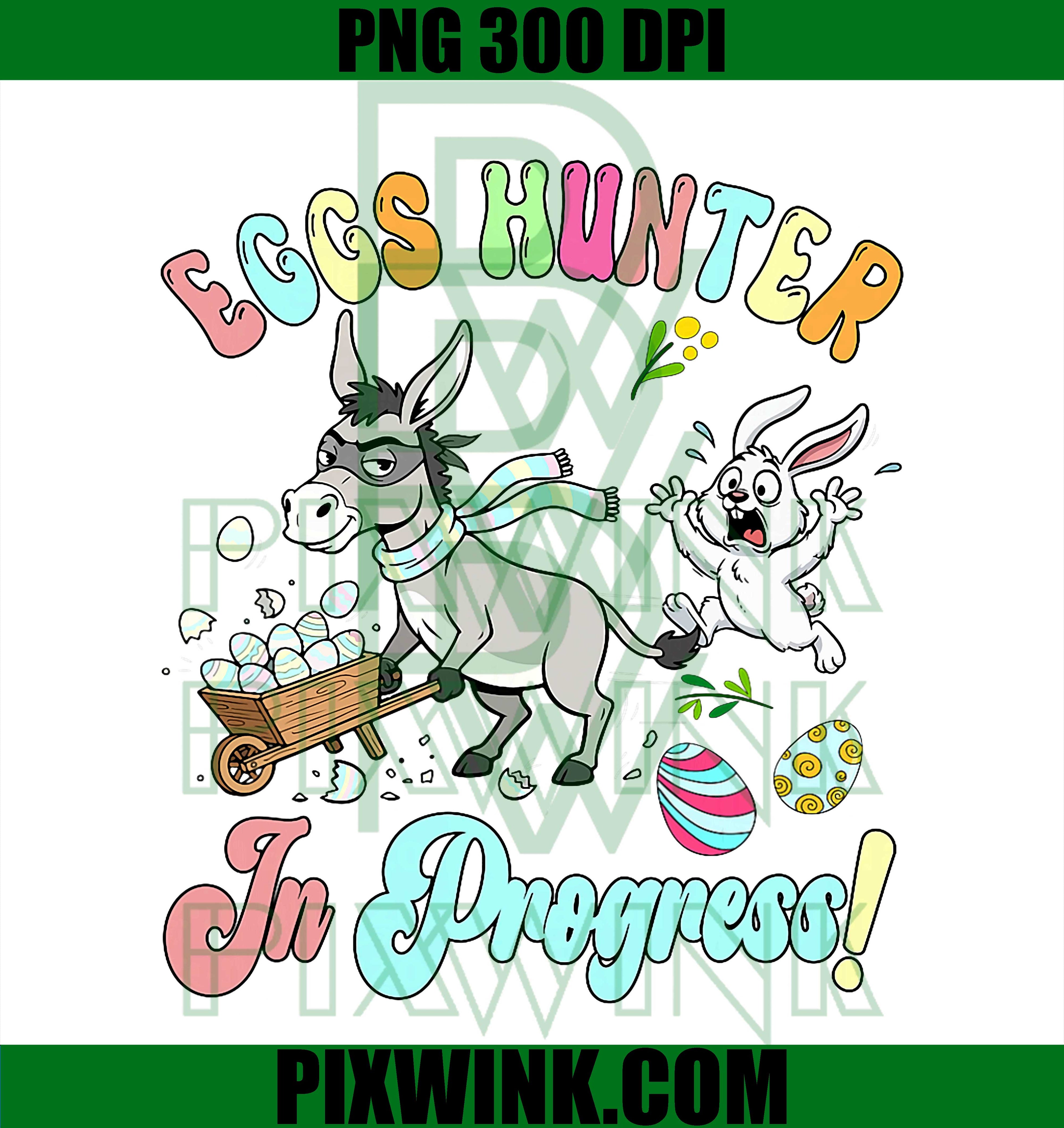 Hunter In Progress PNG, Easter Donkey Bunny PNG, Funny Animal PNG