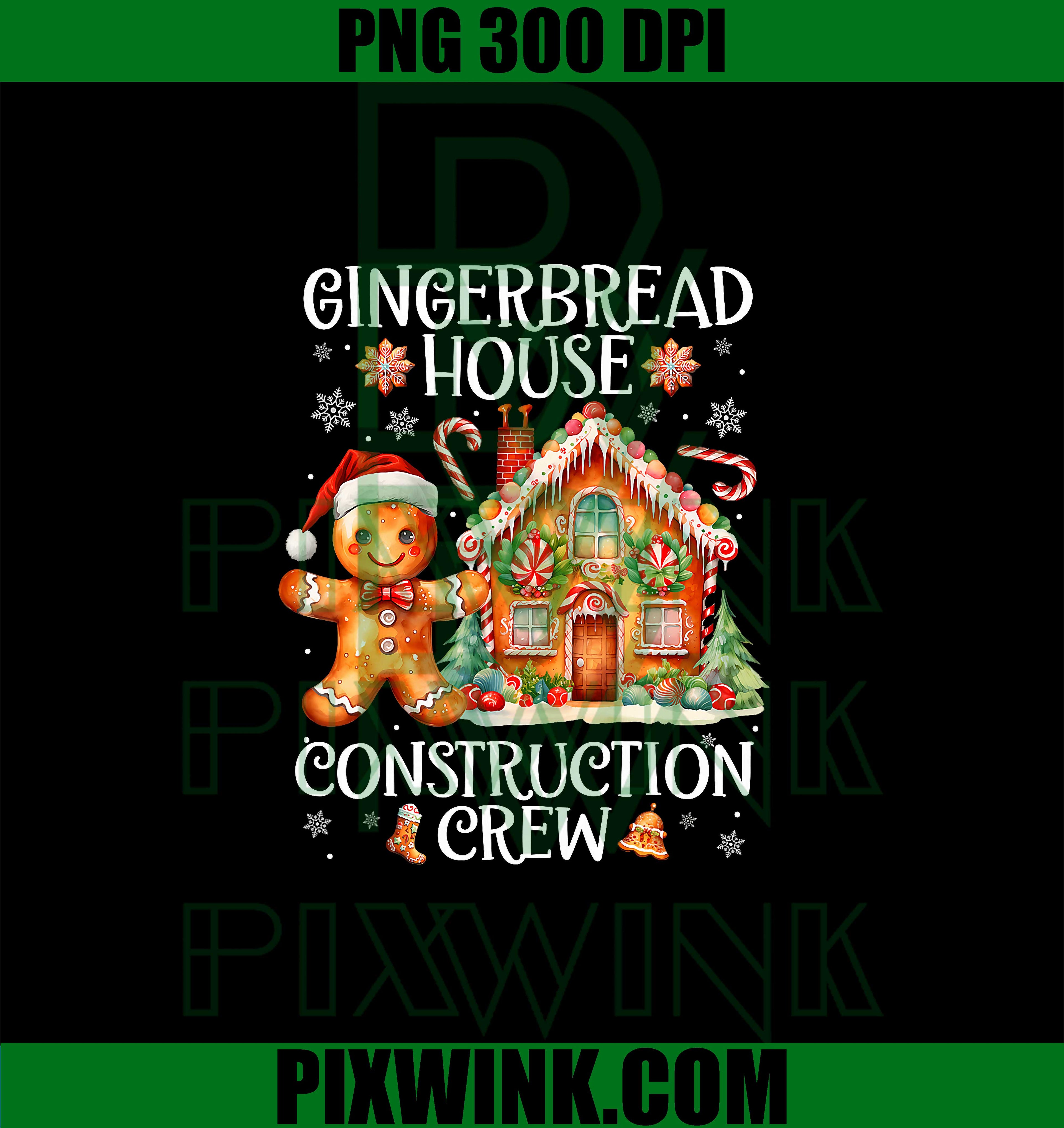 Gingerbread House Construction PNG, Crew Cookie Baking Christmas PNG