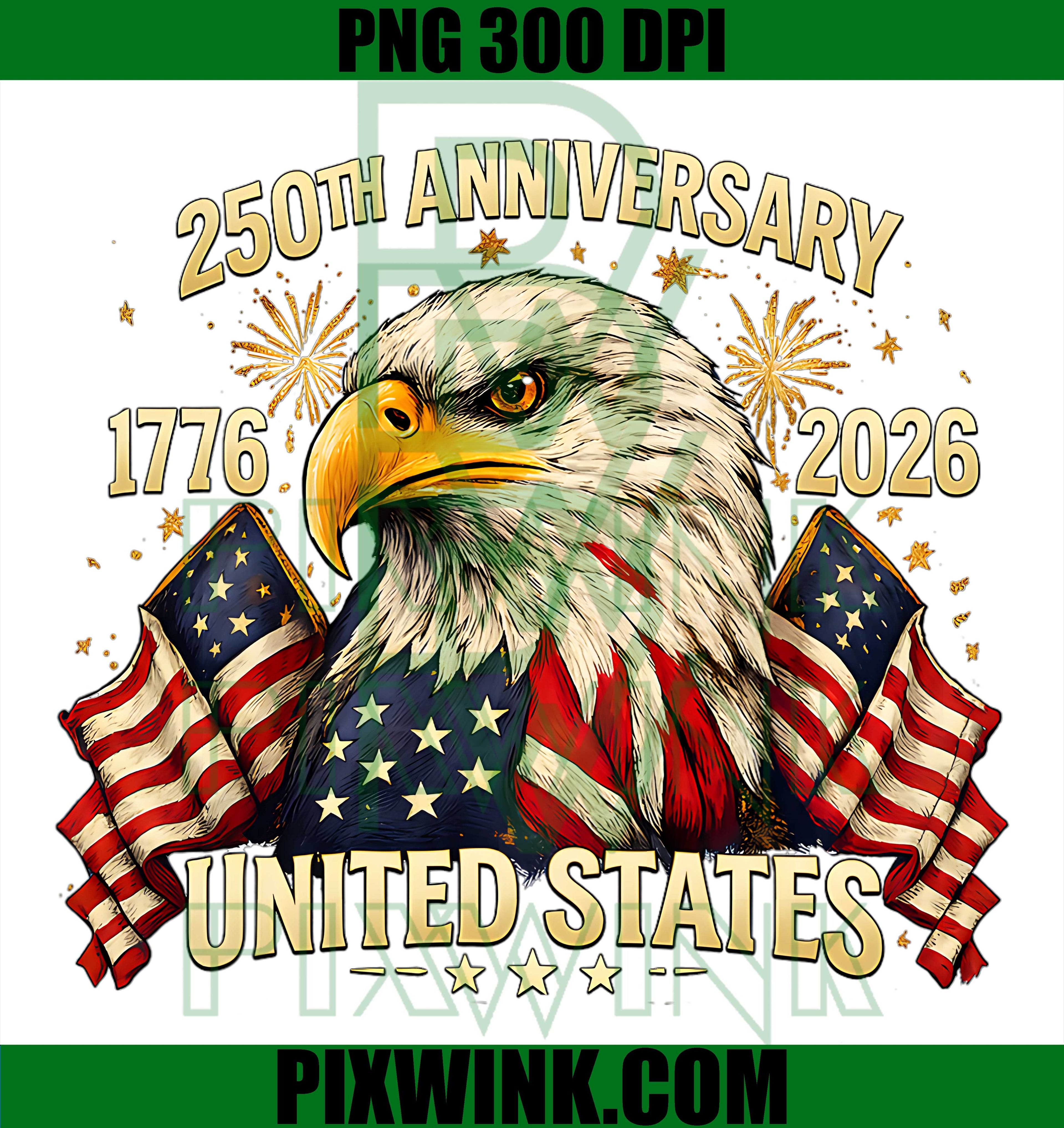 USA 250th Anniversary PNG, 1776 2026 American PNG, Patriotic USA PNG