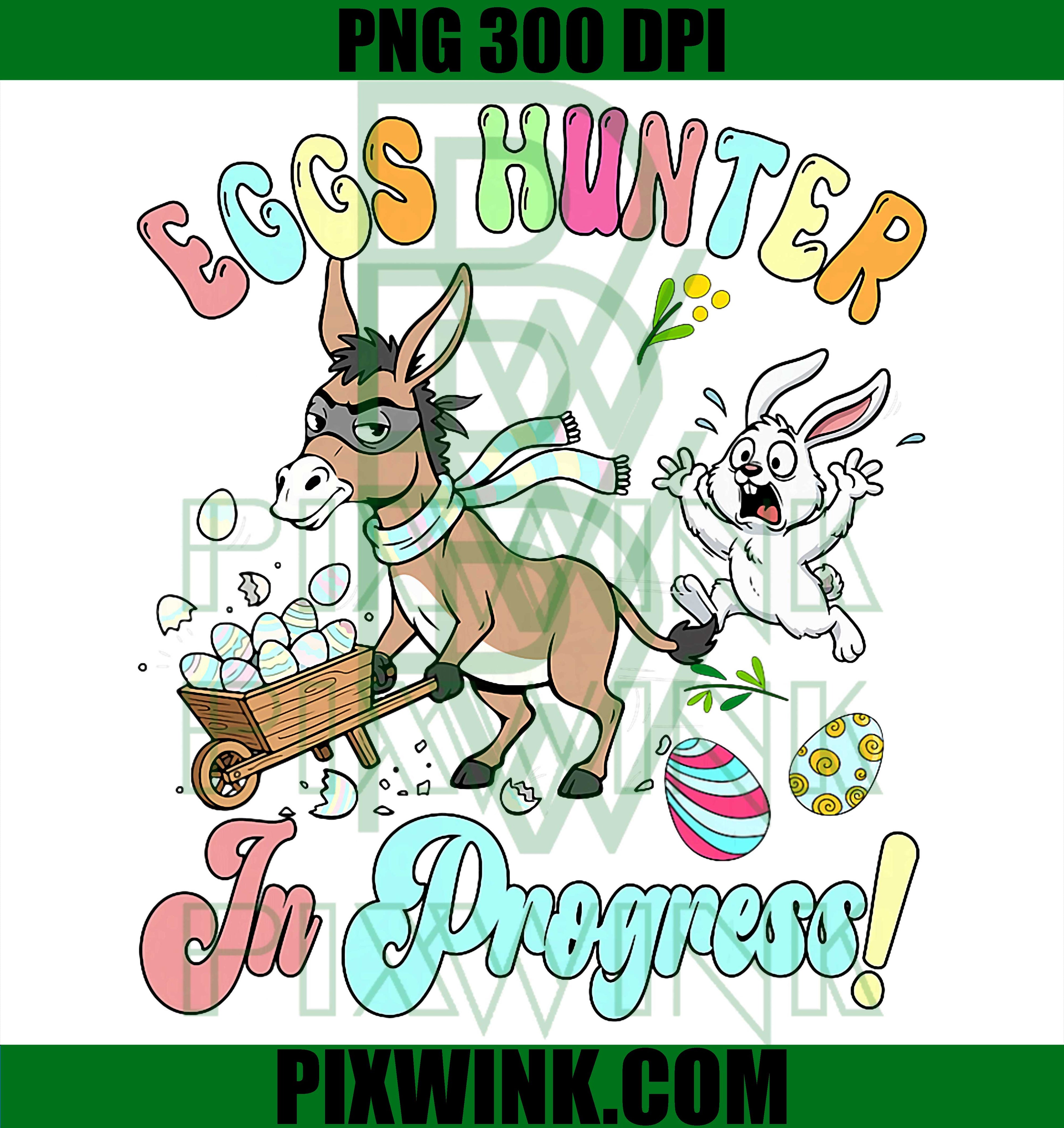 Hunter In Progress PNG, Easter Donkey Bunny PNG, Funny Animal PNG