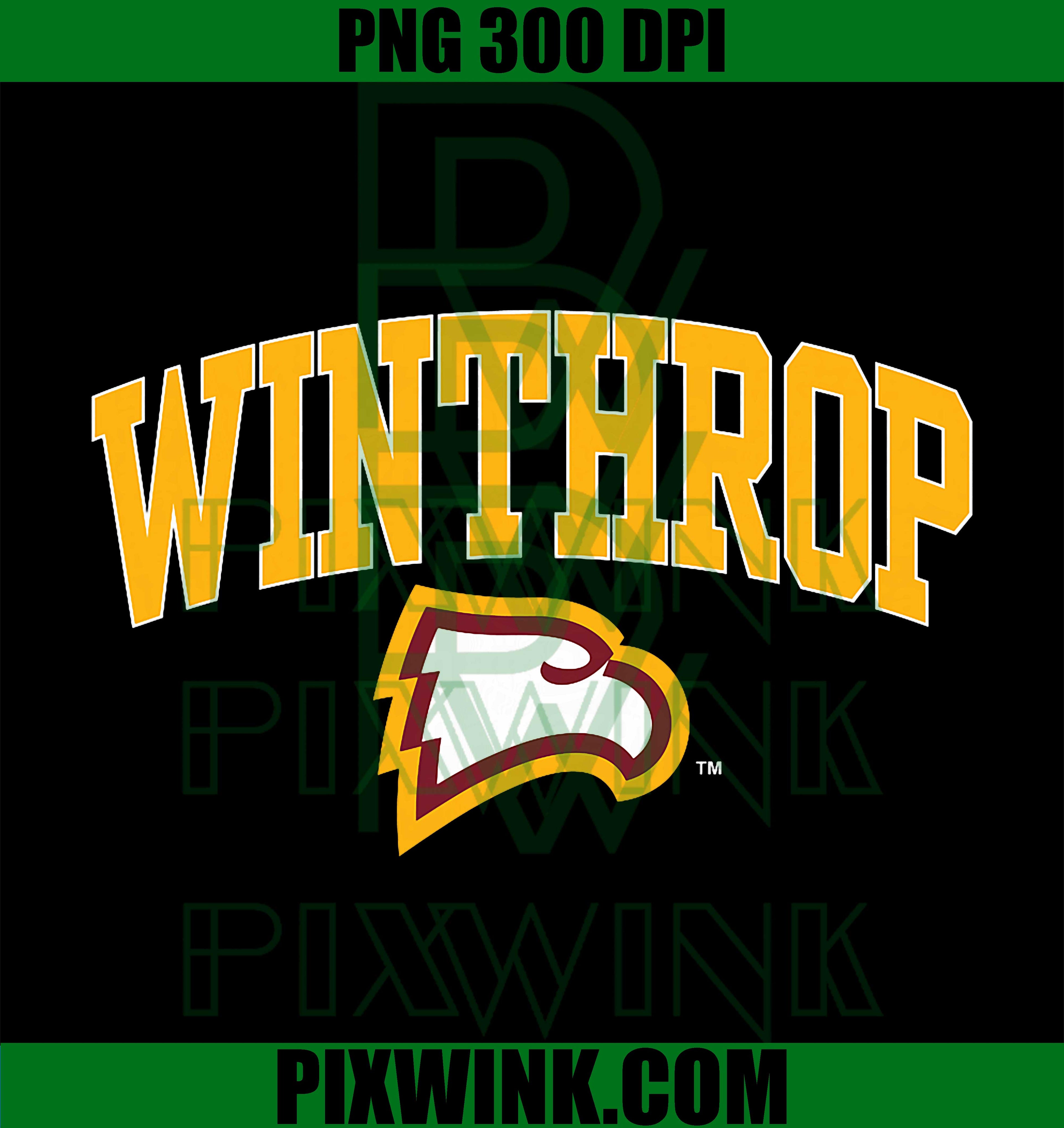 Winthrop Eagles NCAA PNG, University Sports Logo PNG, College Team Graphic PNG
