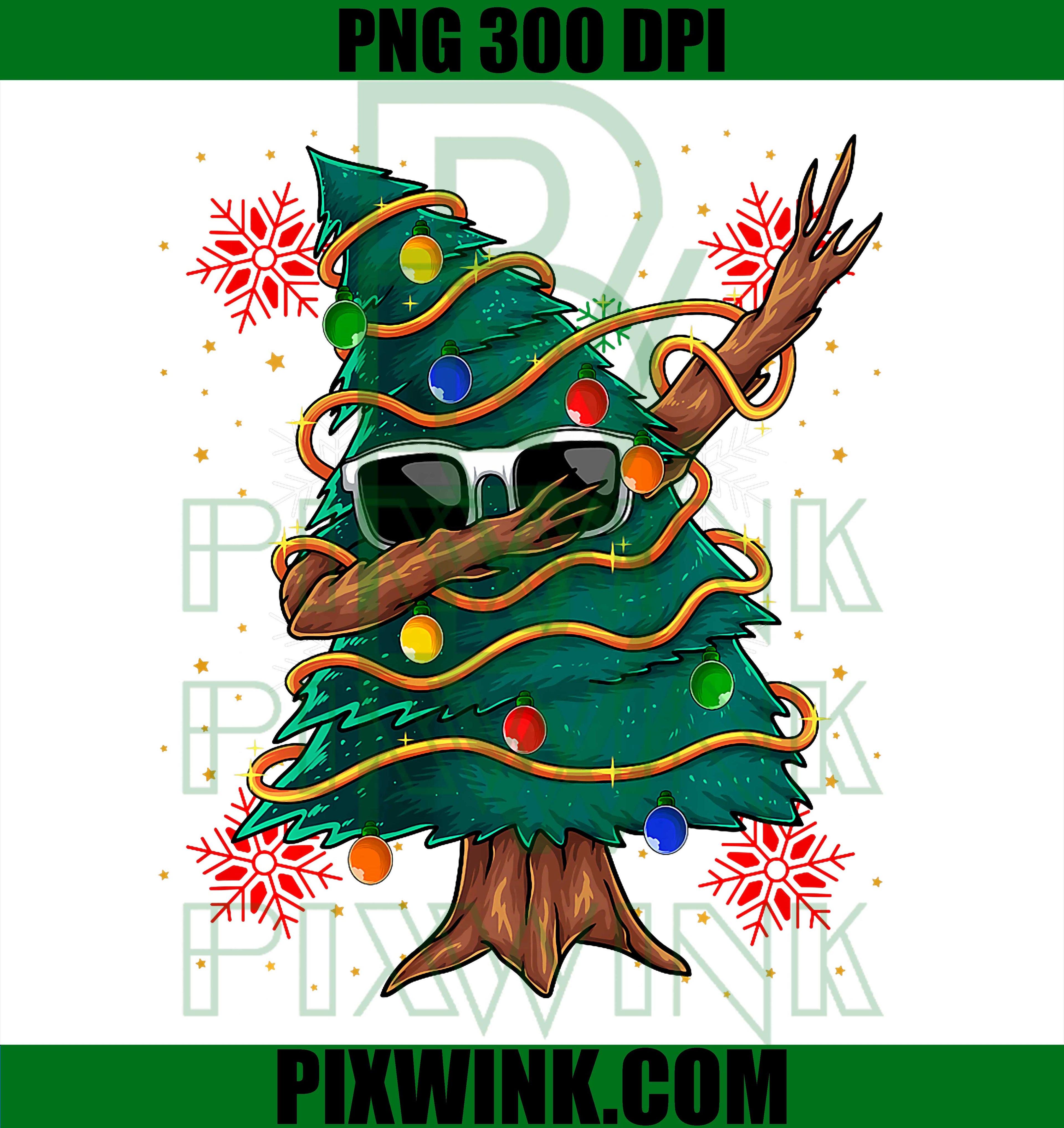 Dabbing Christmas Tree Dab Dancing Ugly Xmas PNG