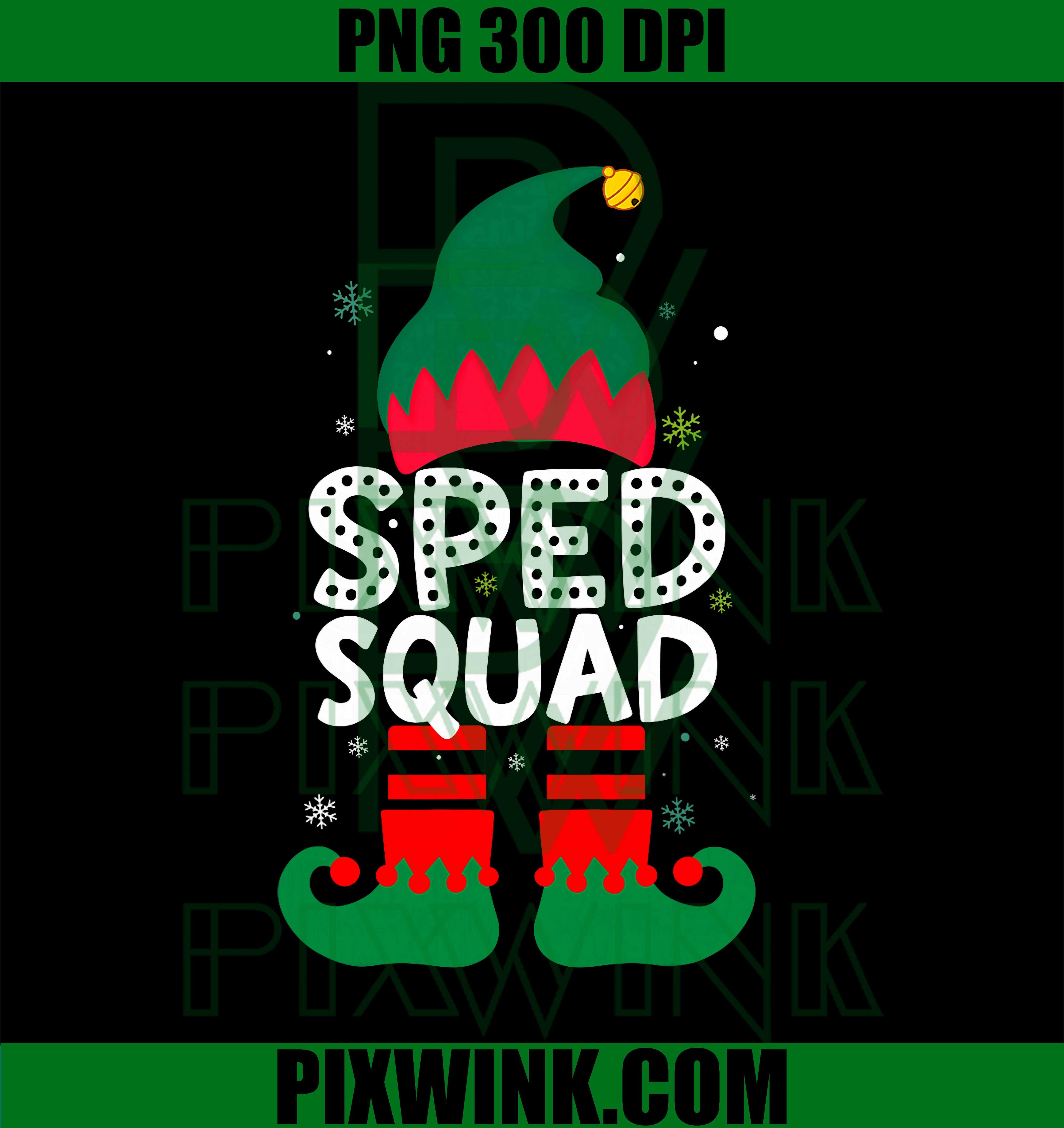 Sped Squad Special Education for Santa, Family Christmas elf PNG