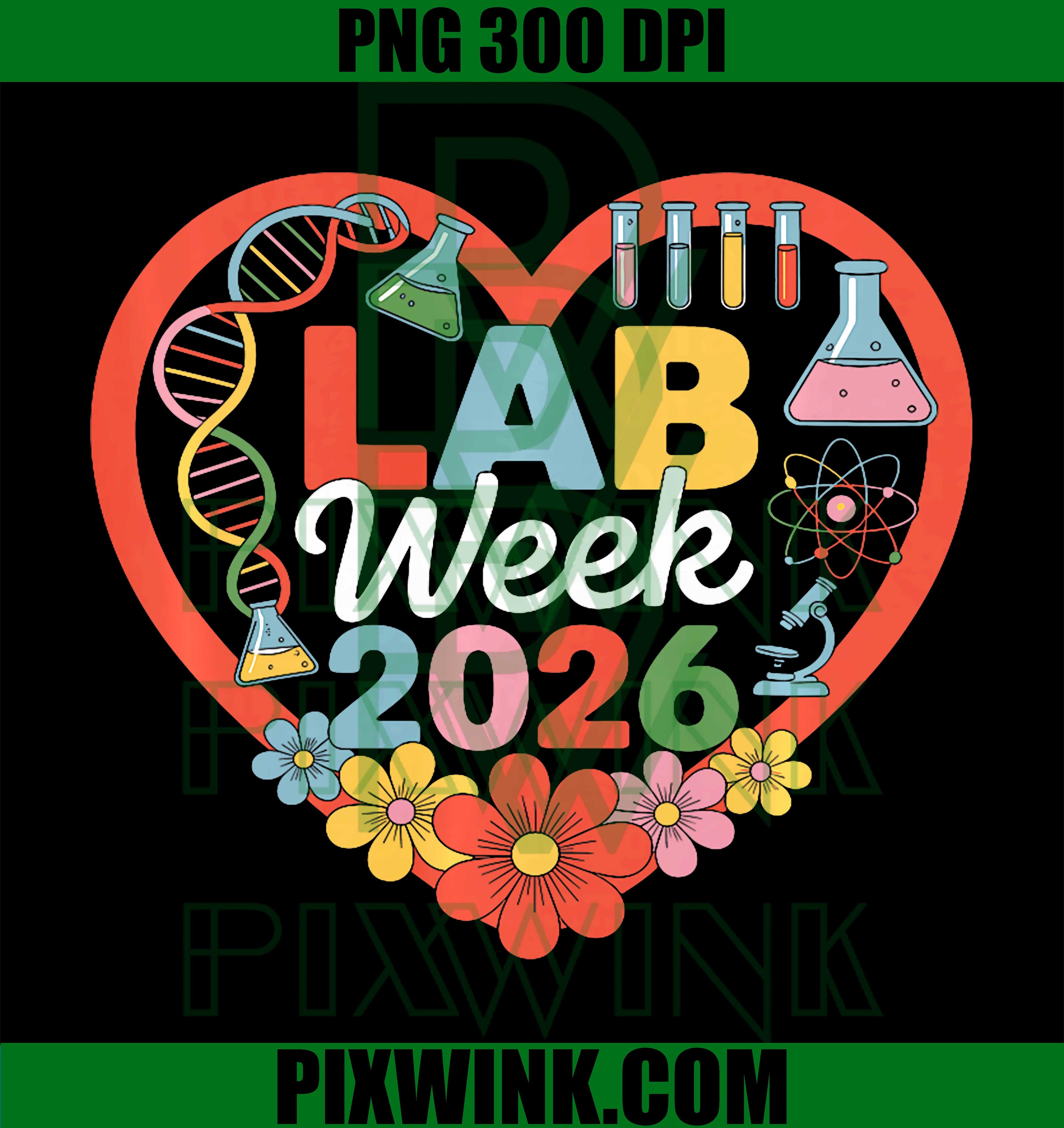 Medical Laboratory Science Lab PNG, Technician Lab Week 2026 Design PNG