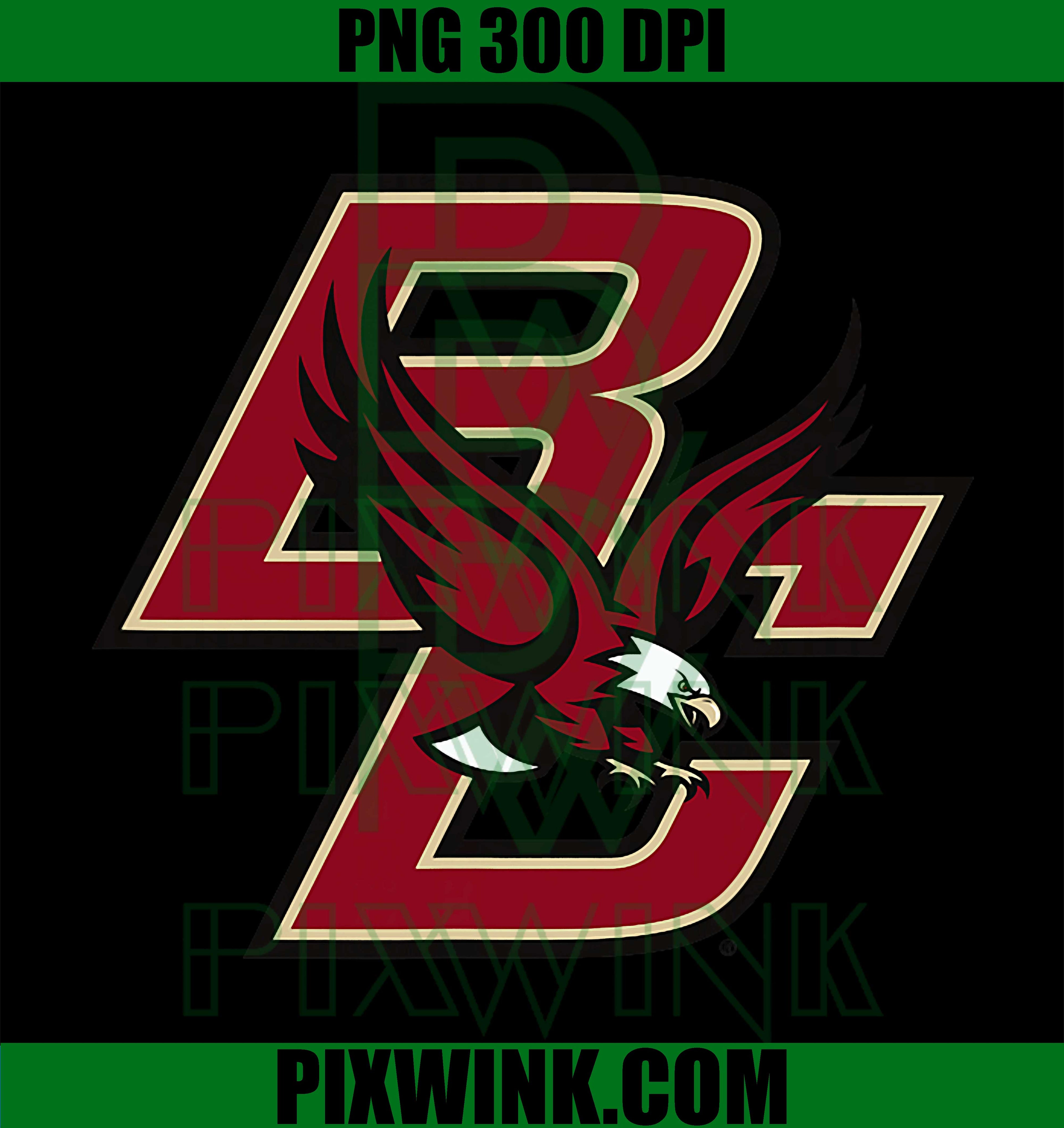 Boston College Icon PNG, BC Eagles PNG, College Sports Fan Graphic PNG