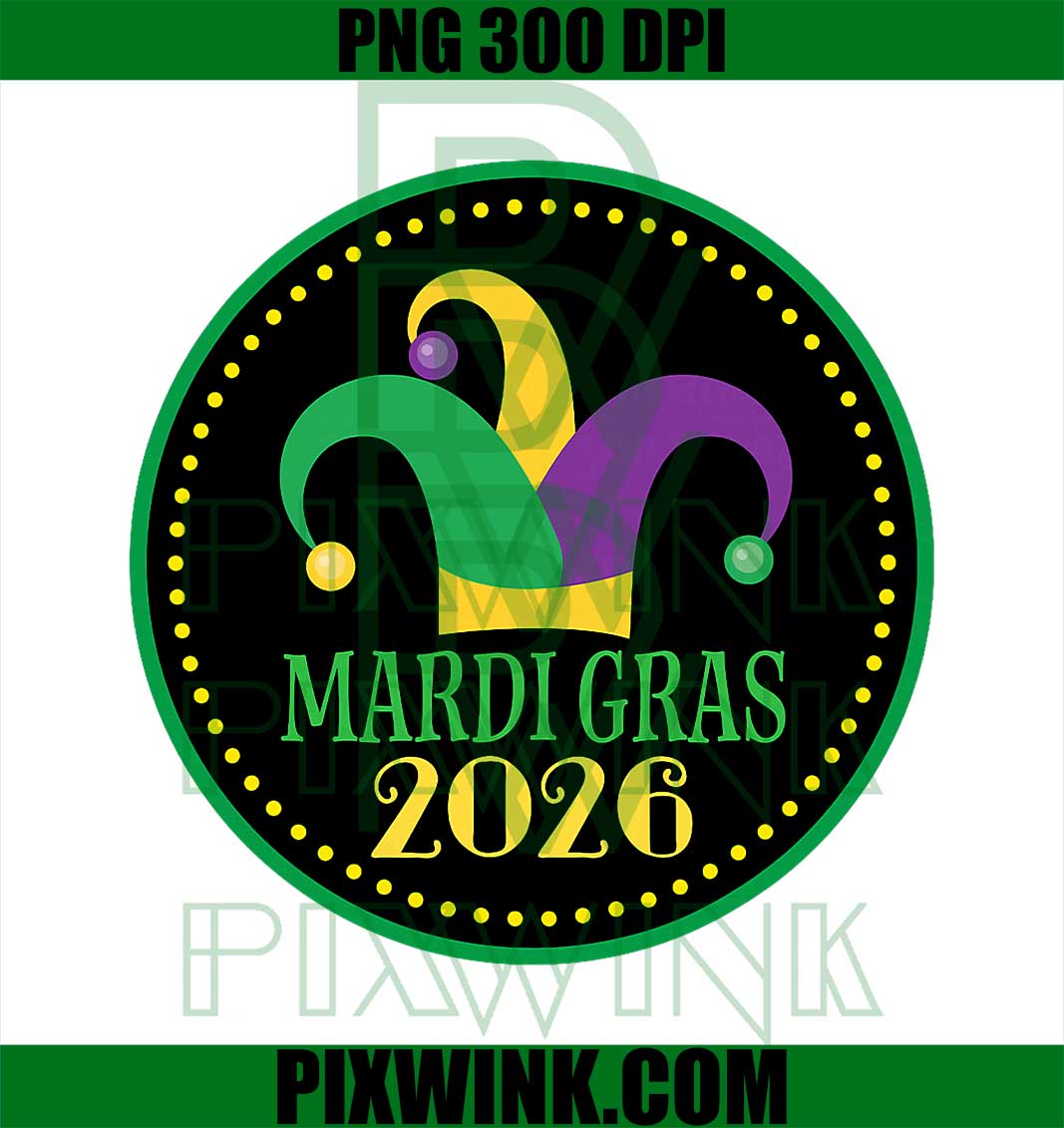 Mardi Gras 2026 Parade Party Quote PNG