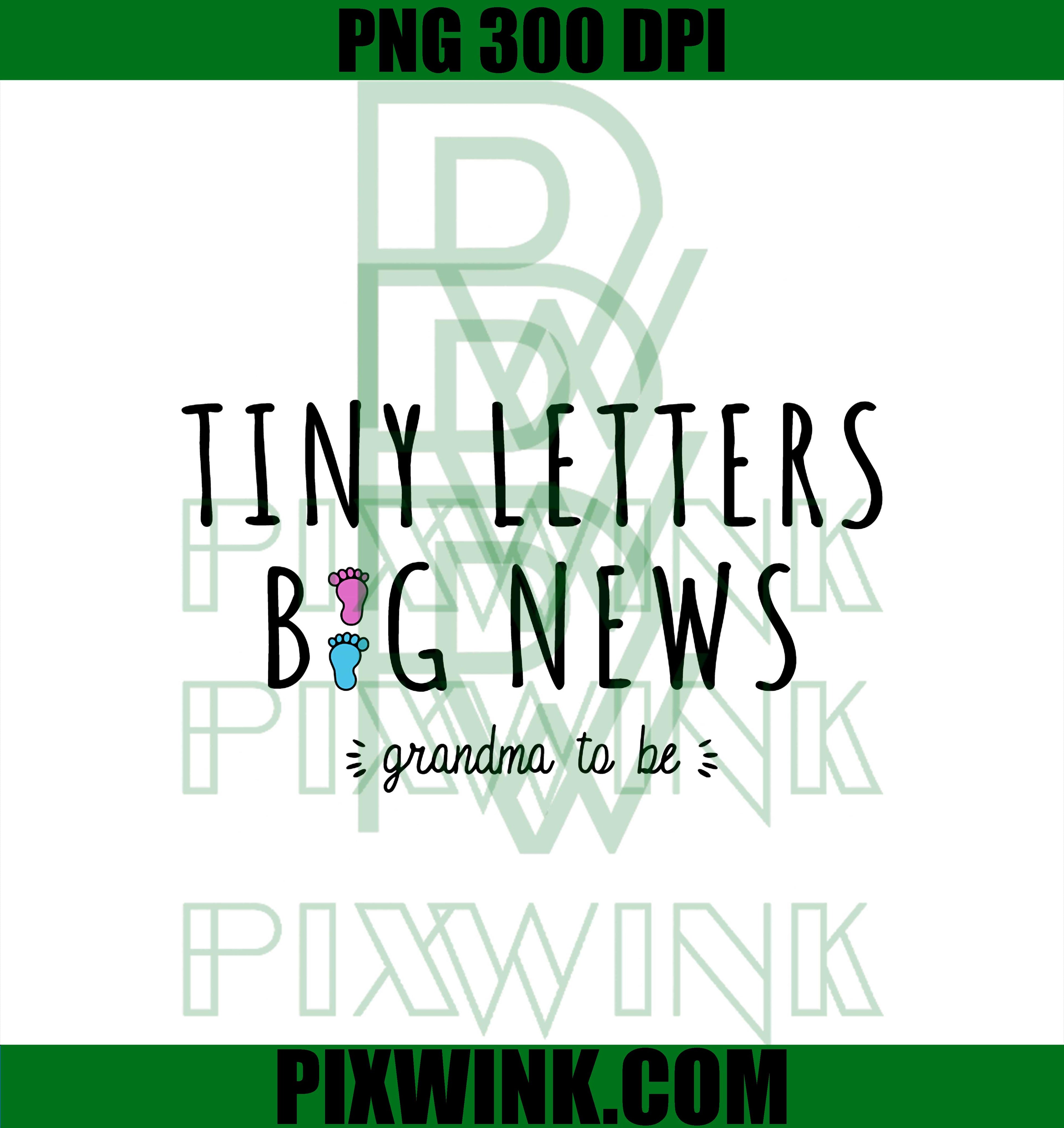 First Grandbaby Announcement For Grandparents Grandma to Be PNG