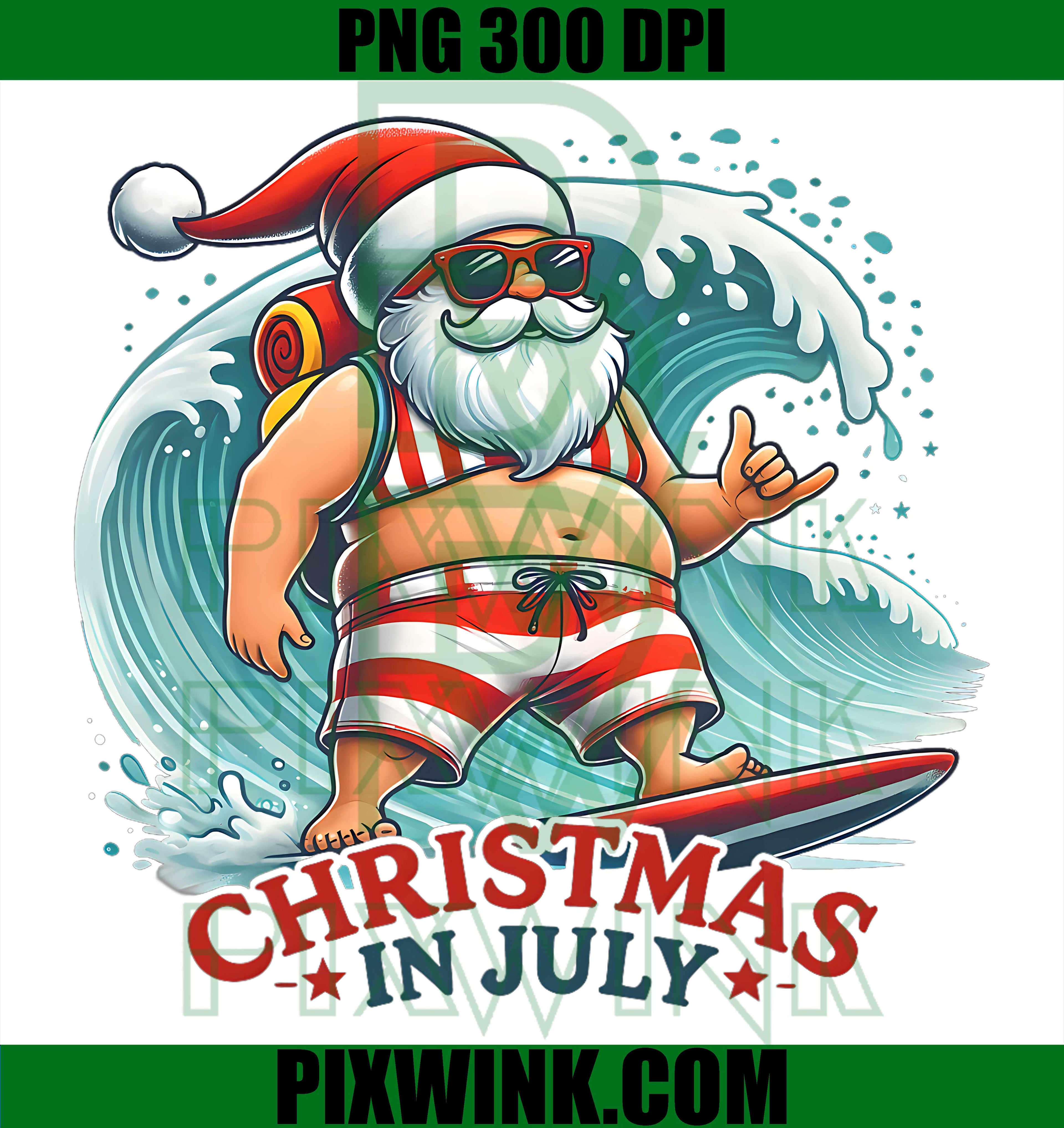 Christmas July Santa Humor PNG, Summer Xmas Kids Funny PNG