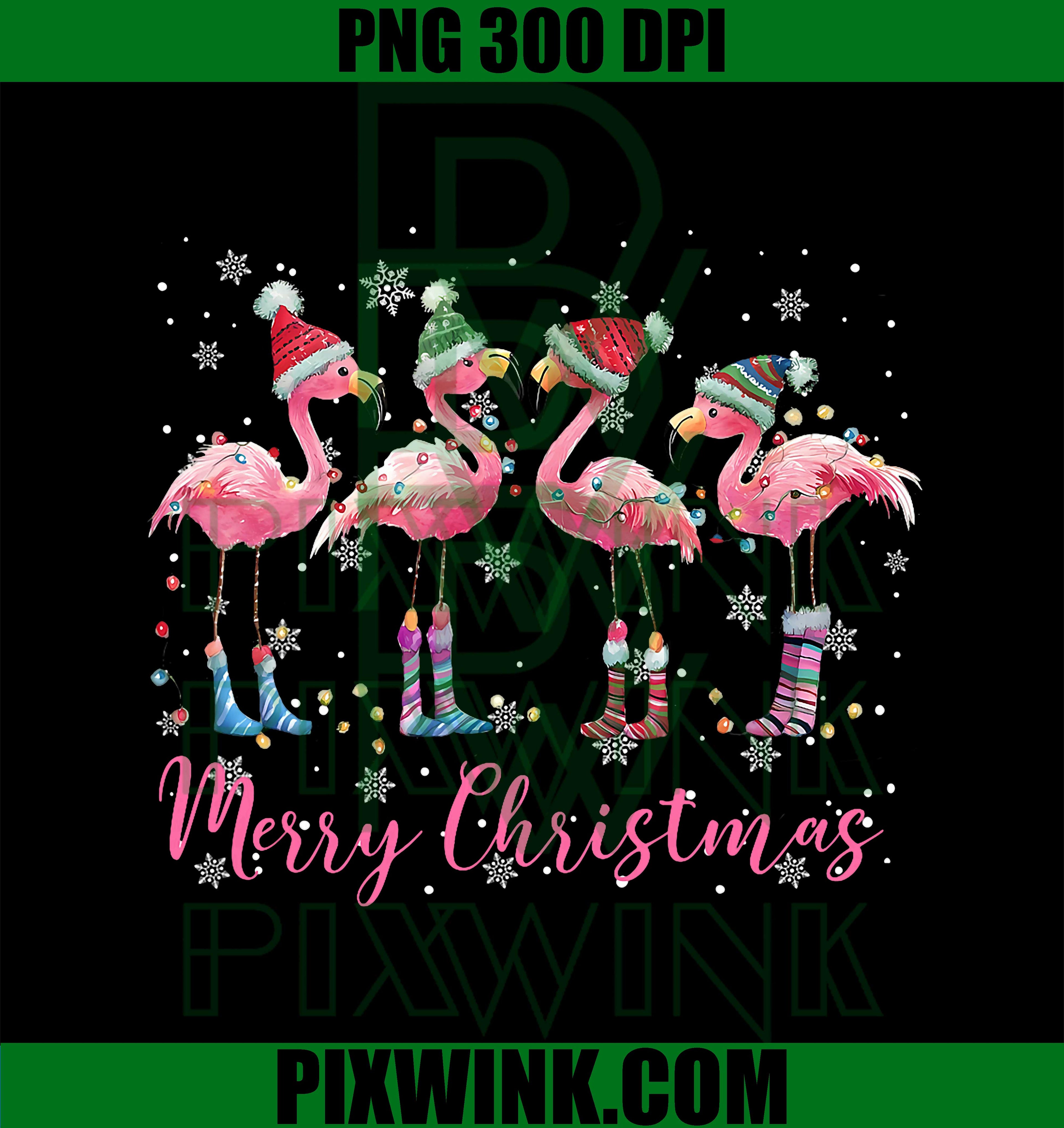 Merry Christmas, Hat Santa Flamingo Light Christmas Snow Xmas PNG