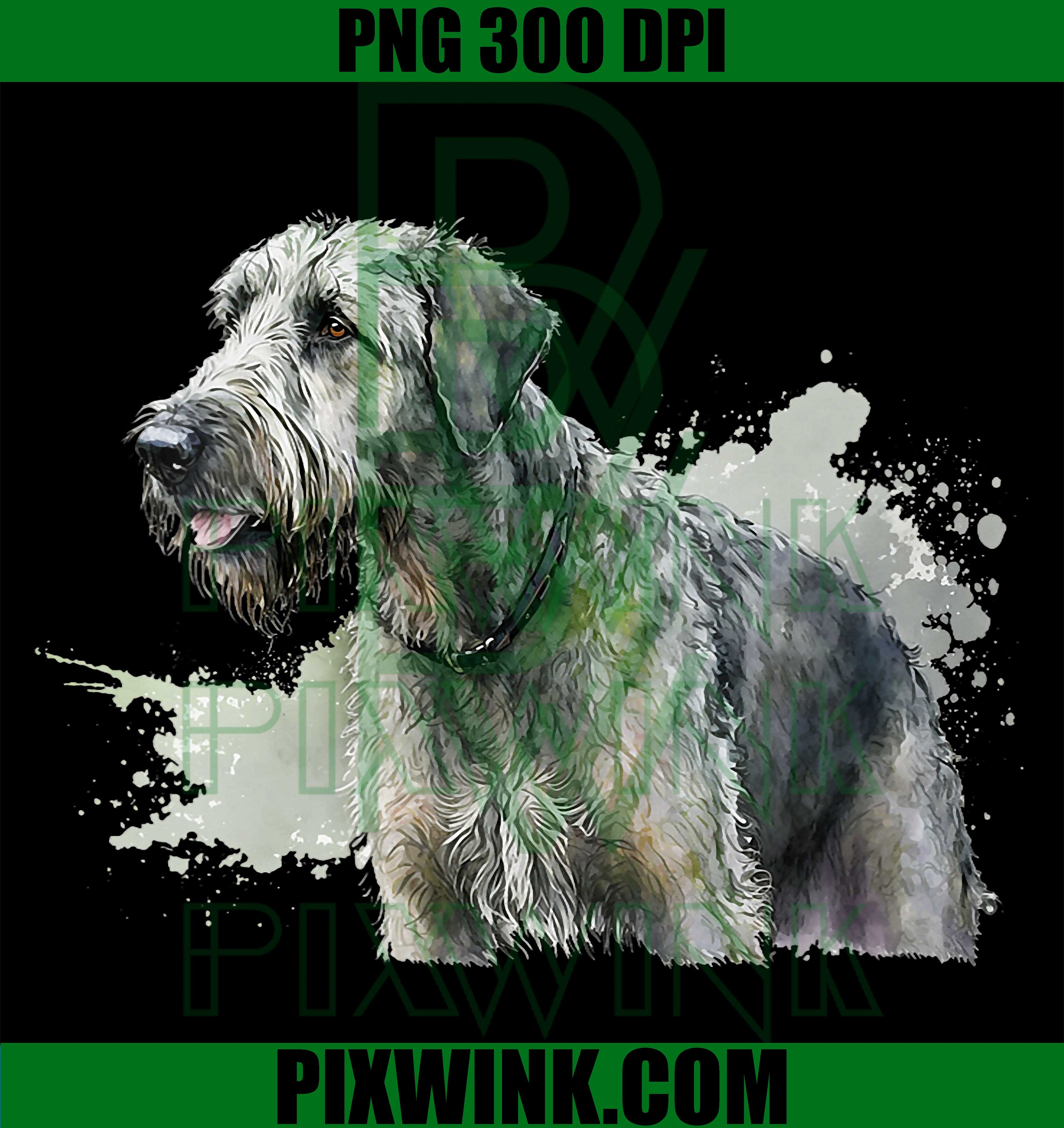 Beautiful Watercolor Irish Wolfhound PNG, Dog Portrait Art PNG
