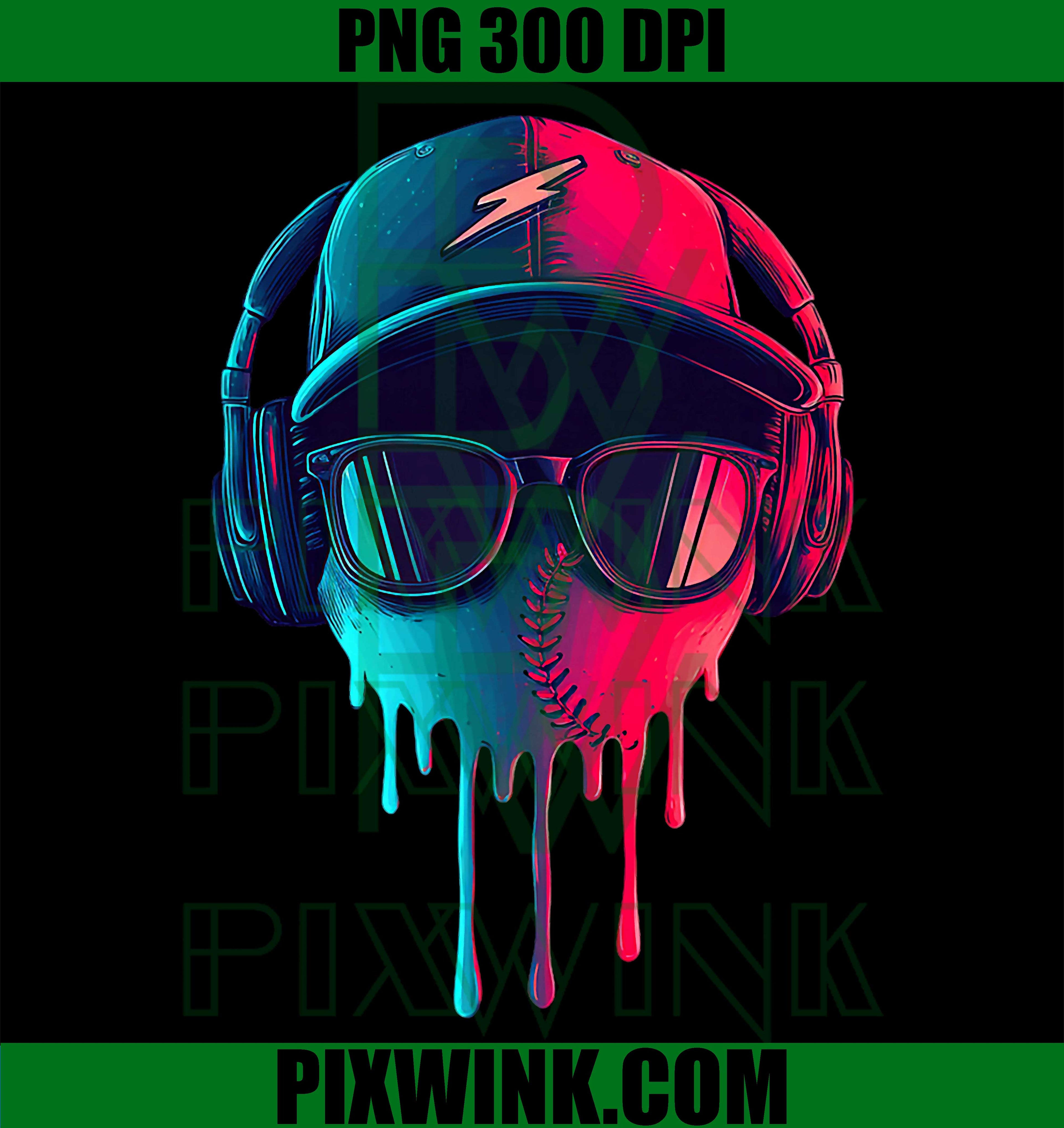 Melting Sports Ball Retro PNG, Streetwear Aesthetic Character PNG