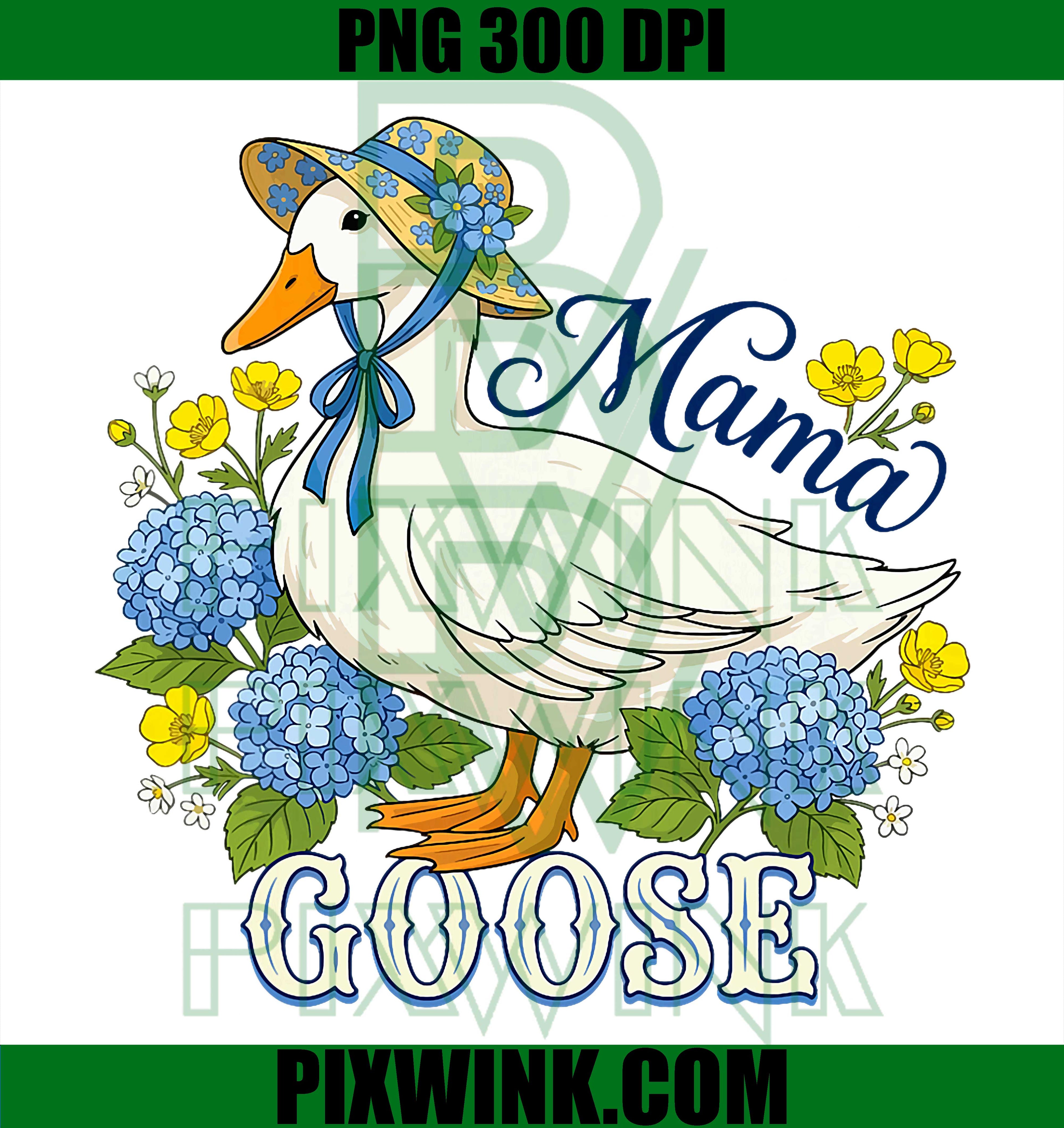 Funny Mama Goose PNG, Mother’s Day Cute Goose Mom PNG