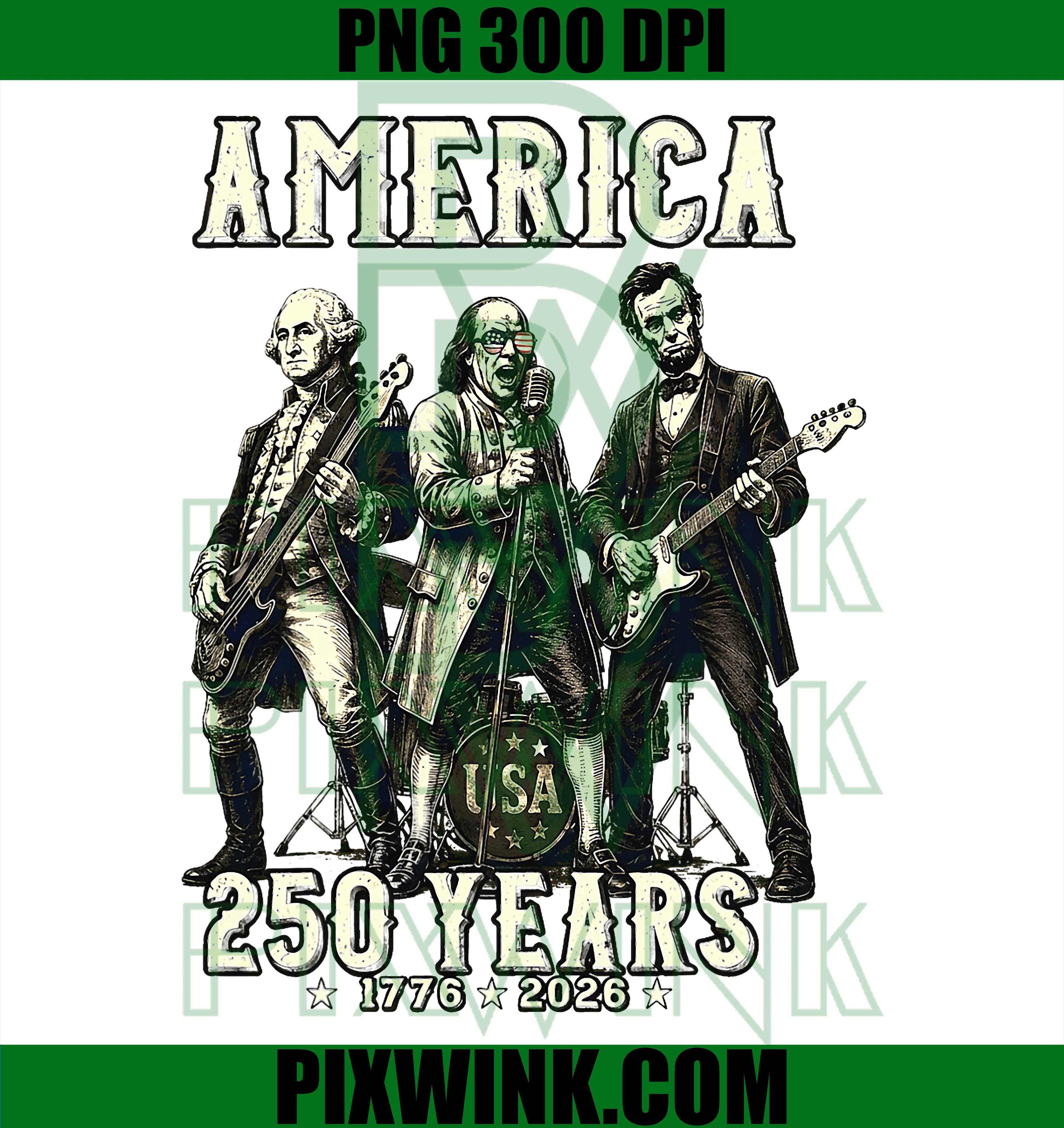 Founding Fathers Band PNG, 250 Years USA Patriotic PNG