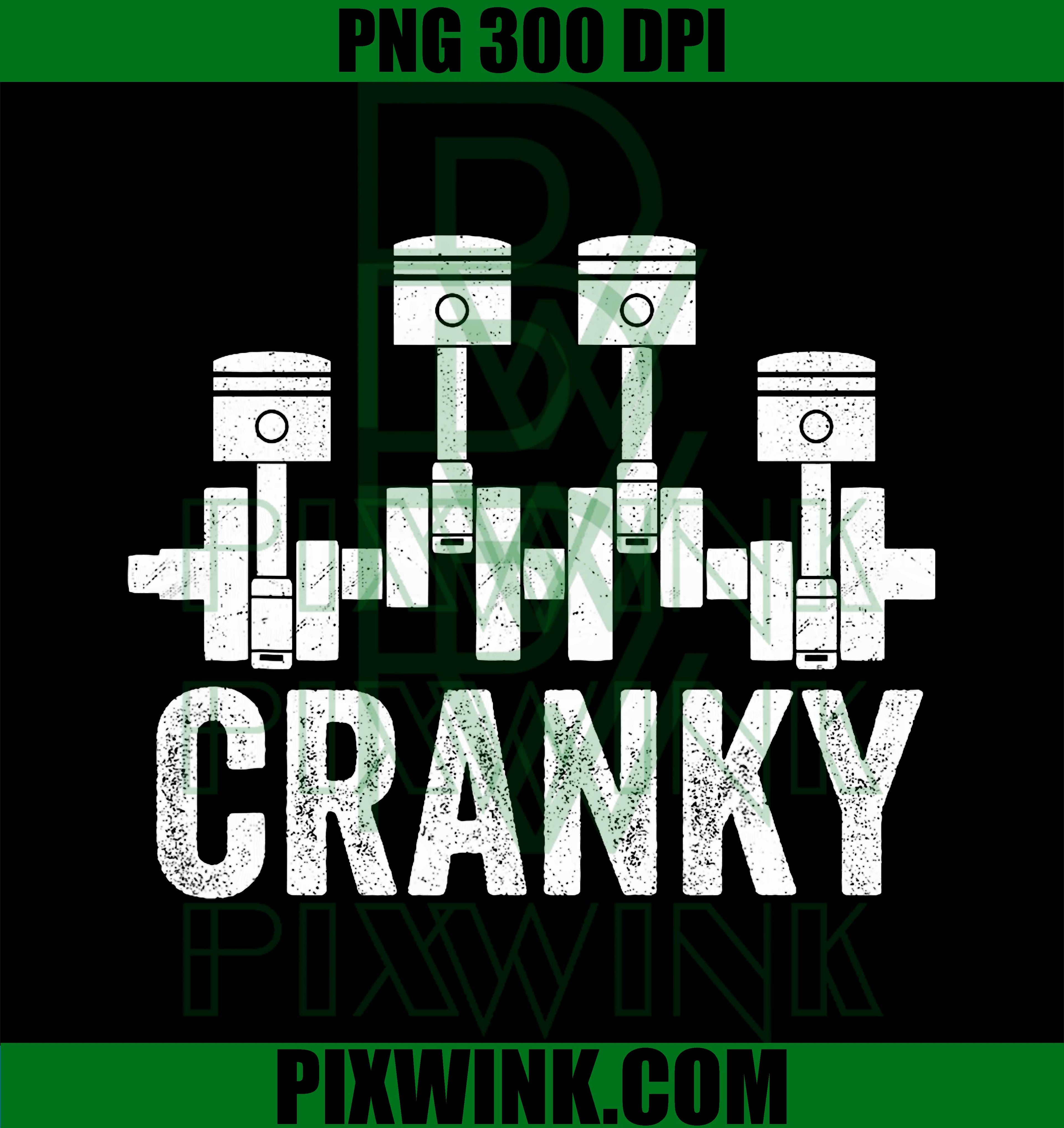 Cranky Car Engine Crankshaft Cars Lover Mechanics Father Day PNG