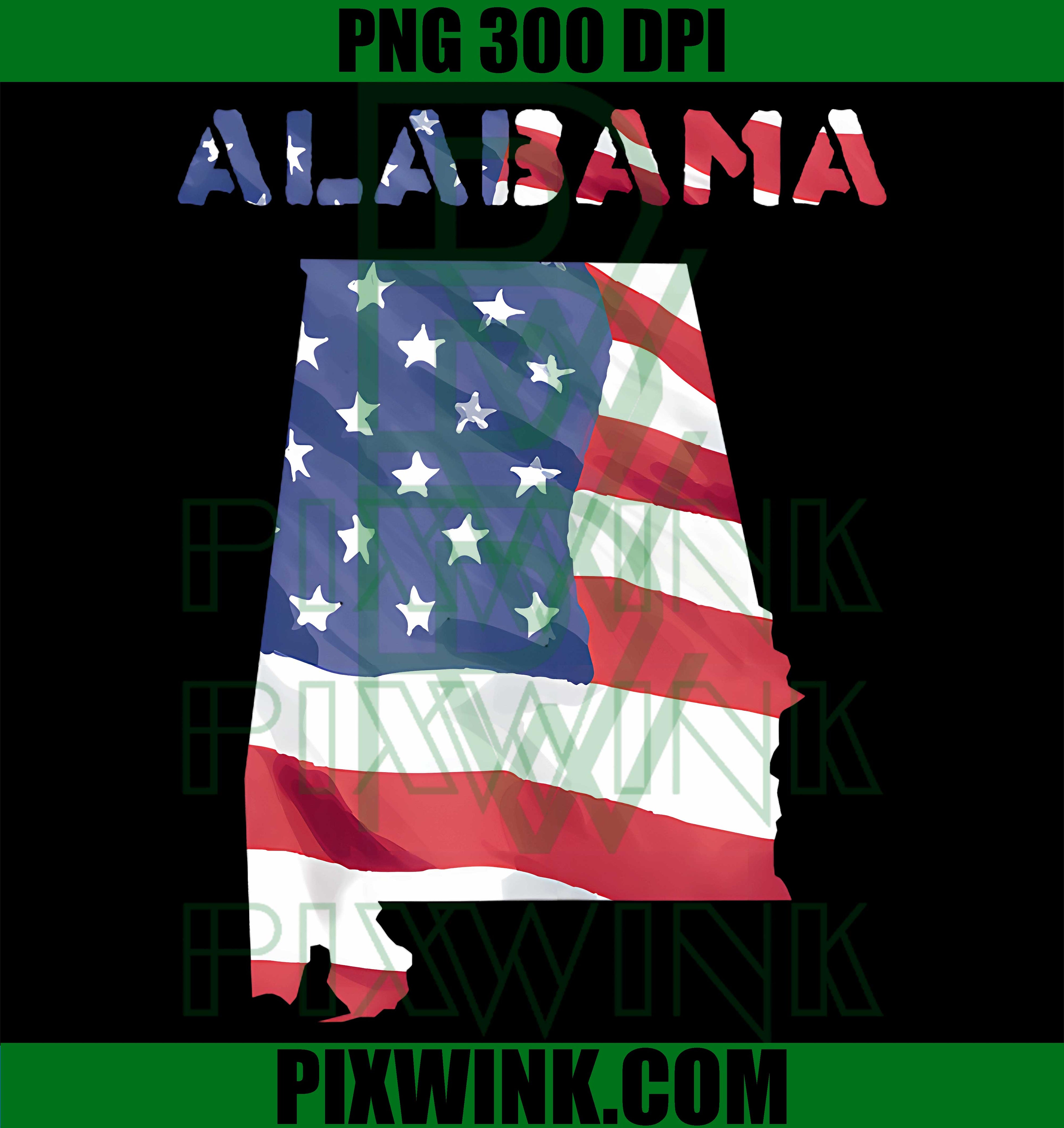 Alabama Proud PNG, USA Patriot Flag PNG, Alabama US Pride PNG