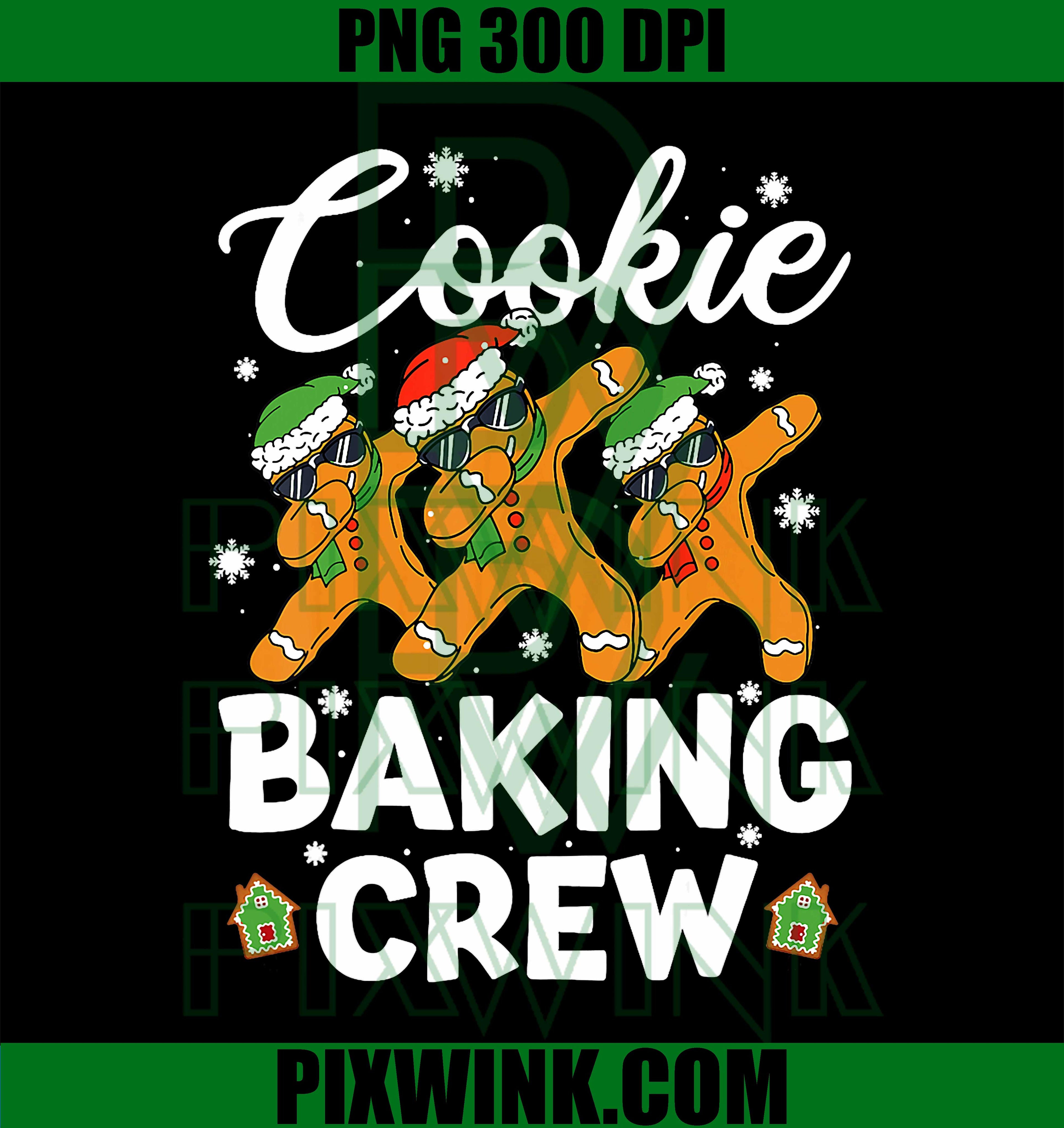 Dancing Gingerbread Man Cookie Baking Crew Christmas Funny PNG