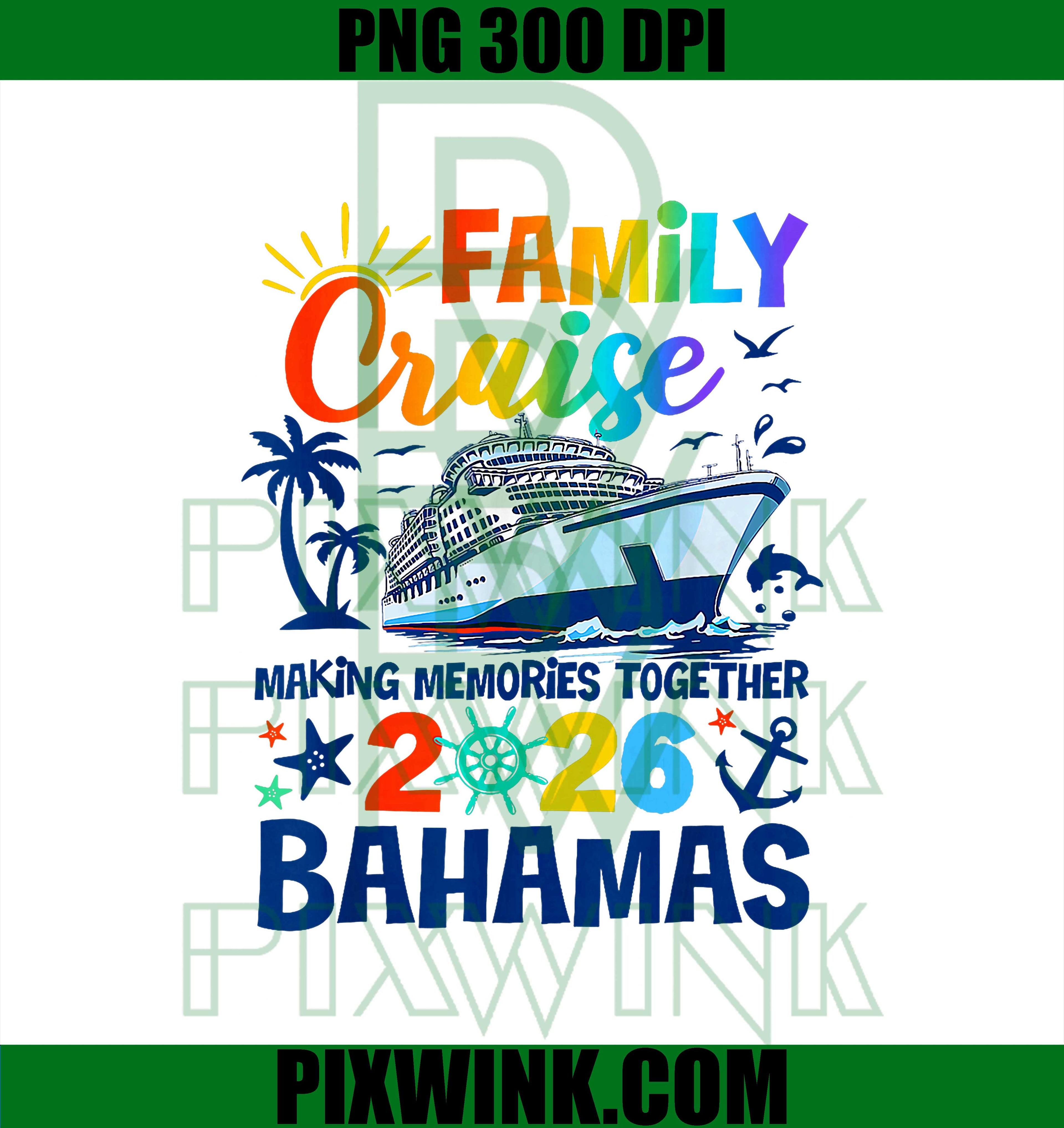 Bahamas Cruise 2026, Family Friends Group Vacation Matching PNG