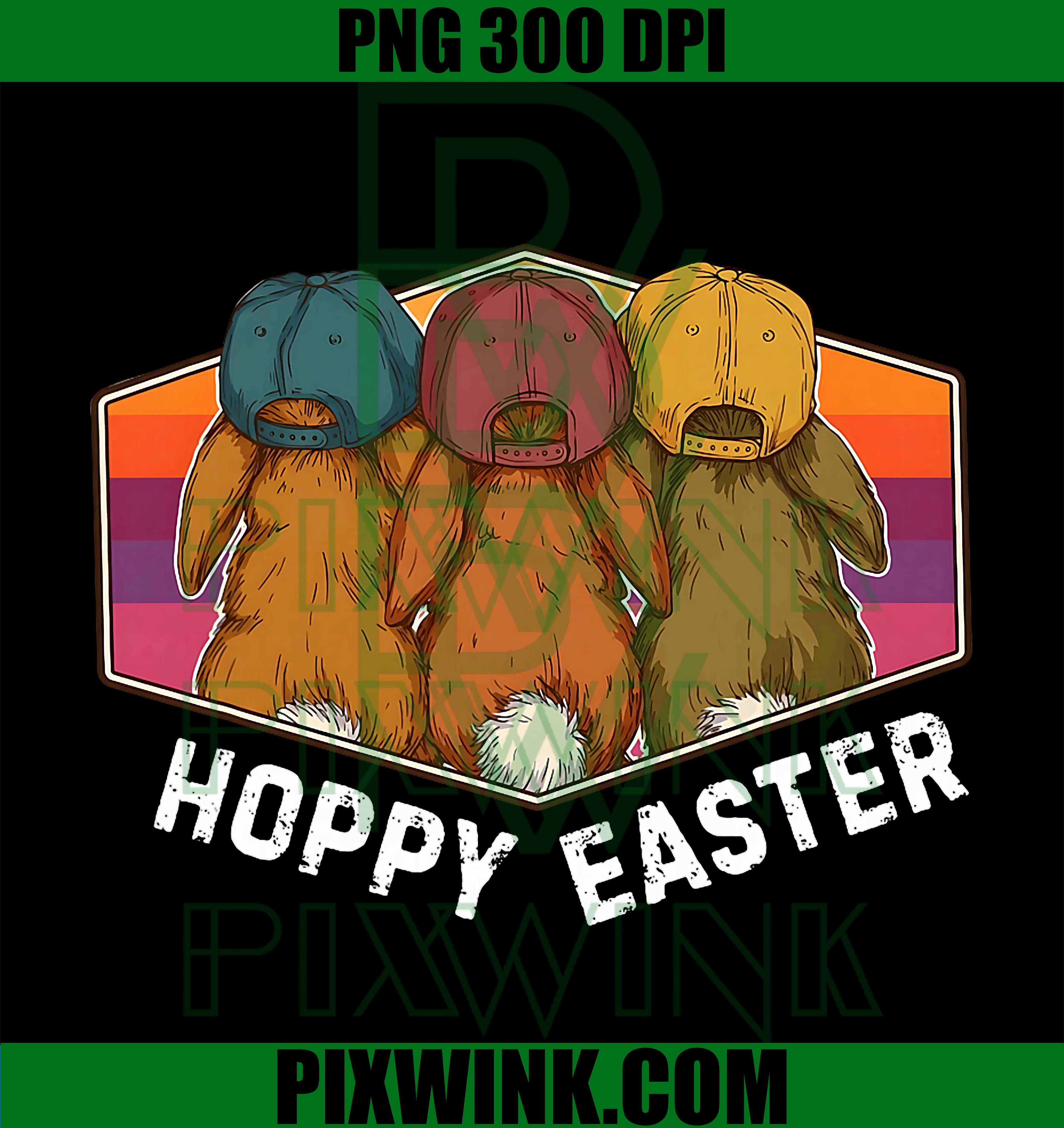 Hoppy Easter Bunny Squad Matching, Easter PNG, Retro PNG, Bunny PNG