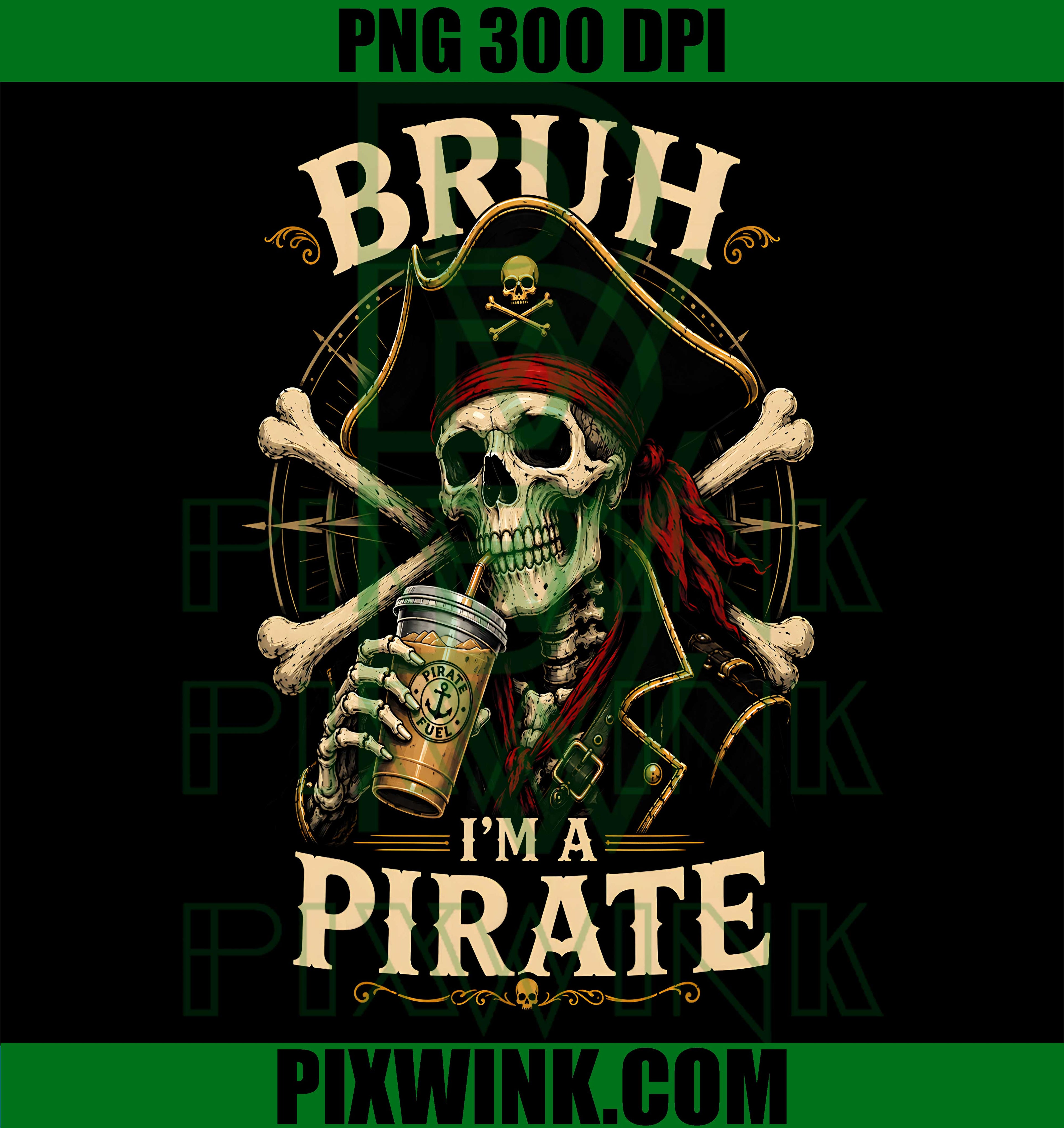 Lazy Pirate Skull Costume PNG, Pirate Halloween Humor Design PNG