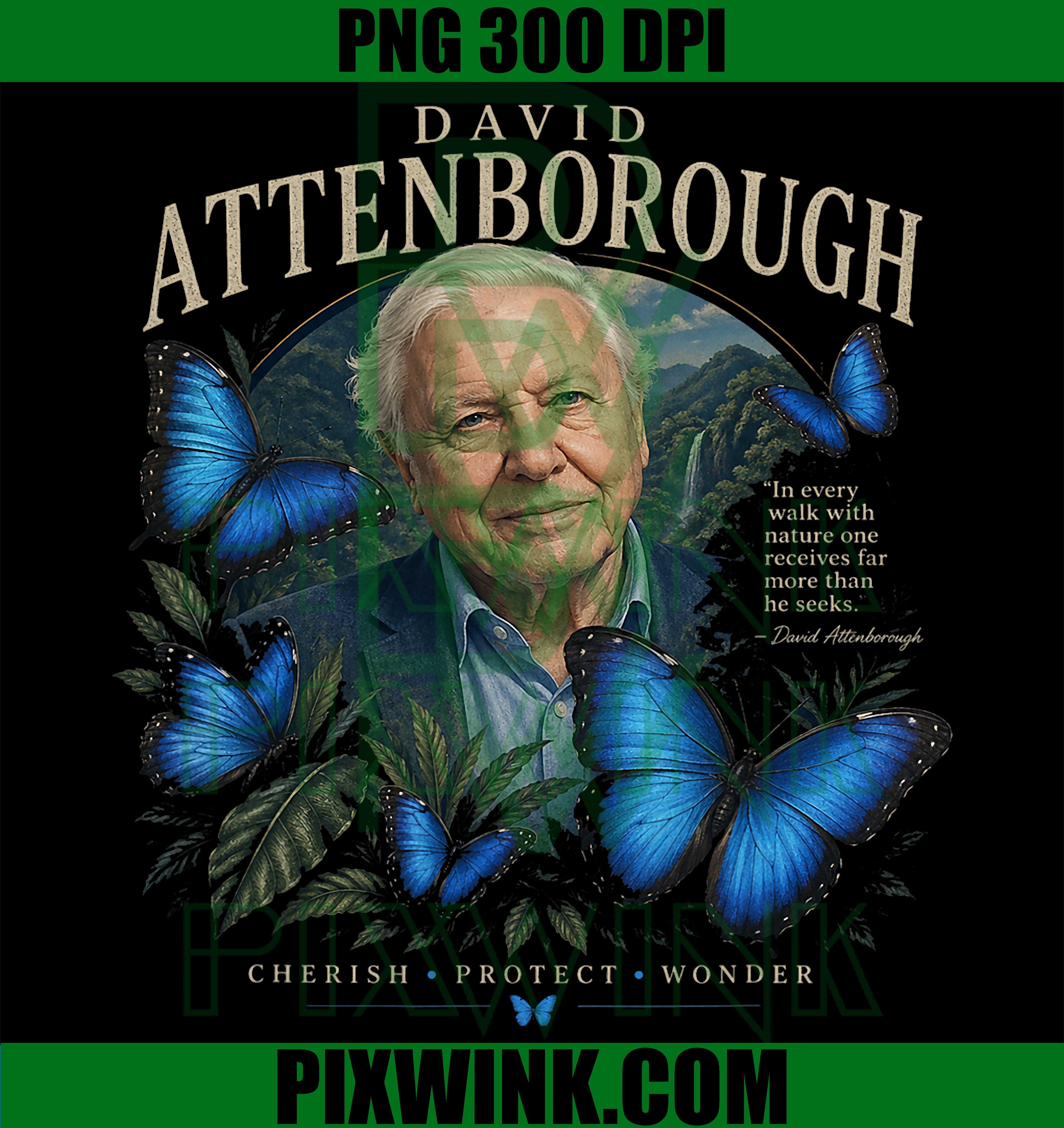 David Attenborough PNG, Vintage Nature Documentary PNG Design