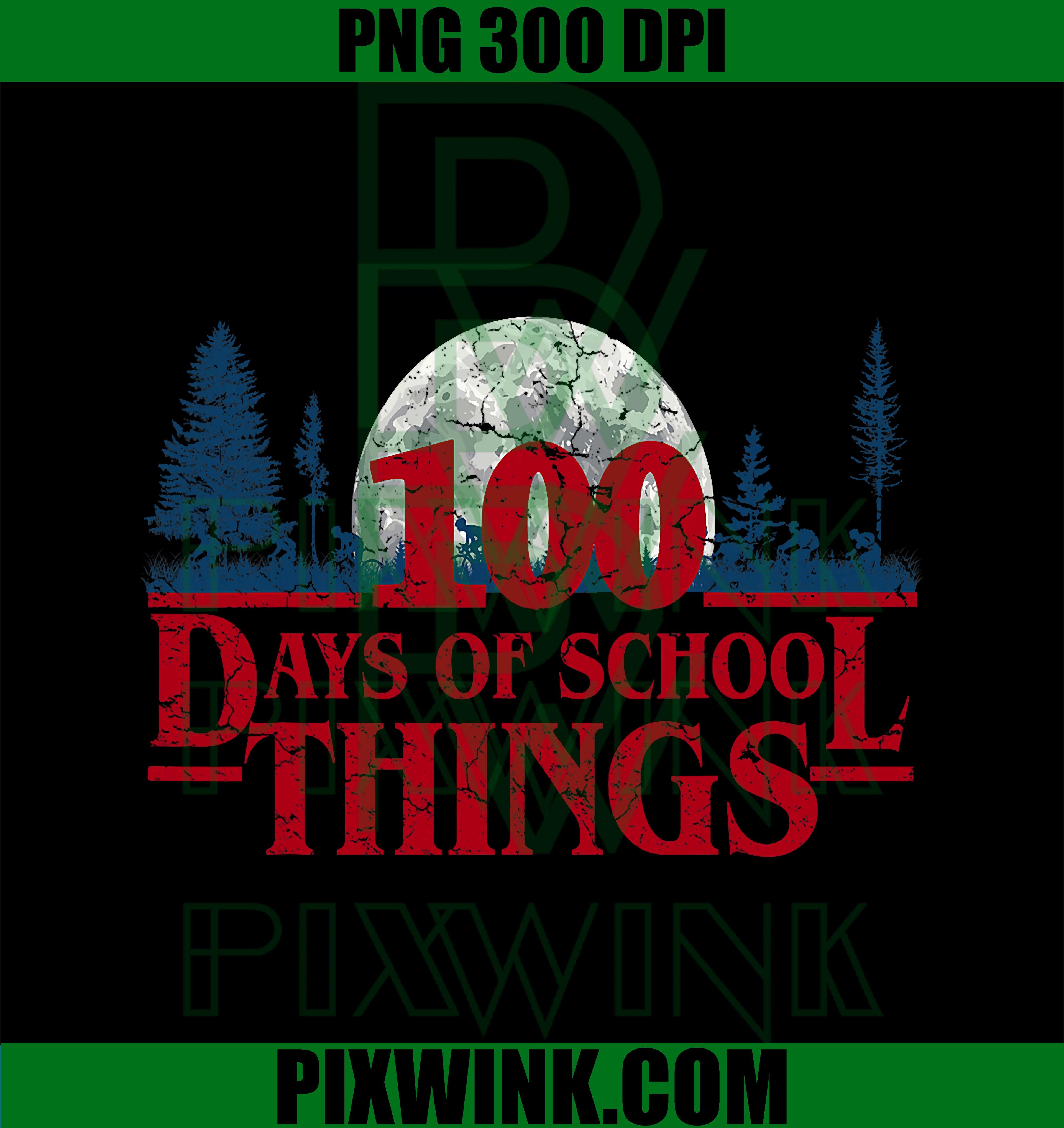 100 Days Of School Things PNG, Retro School PNG, Funny Teacher PNG