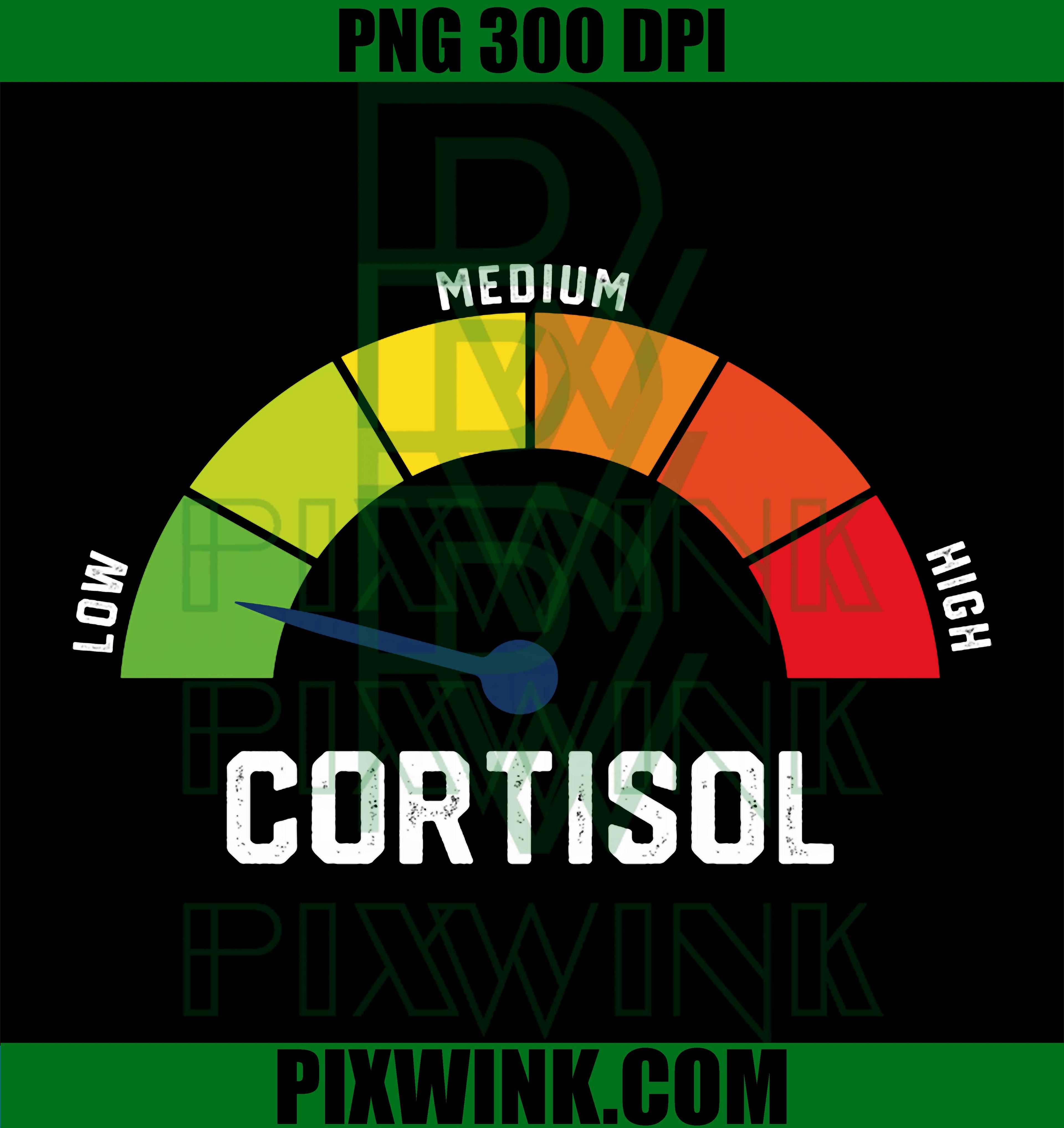 Low Cortisol Levels Meme PNG, Funny Stress Hormone Quote PNG