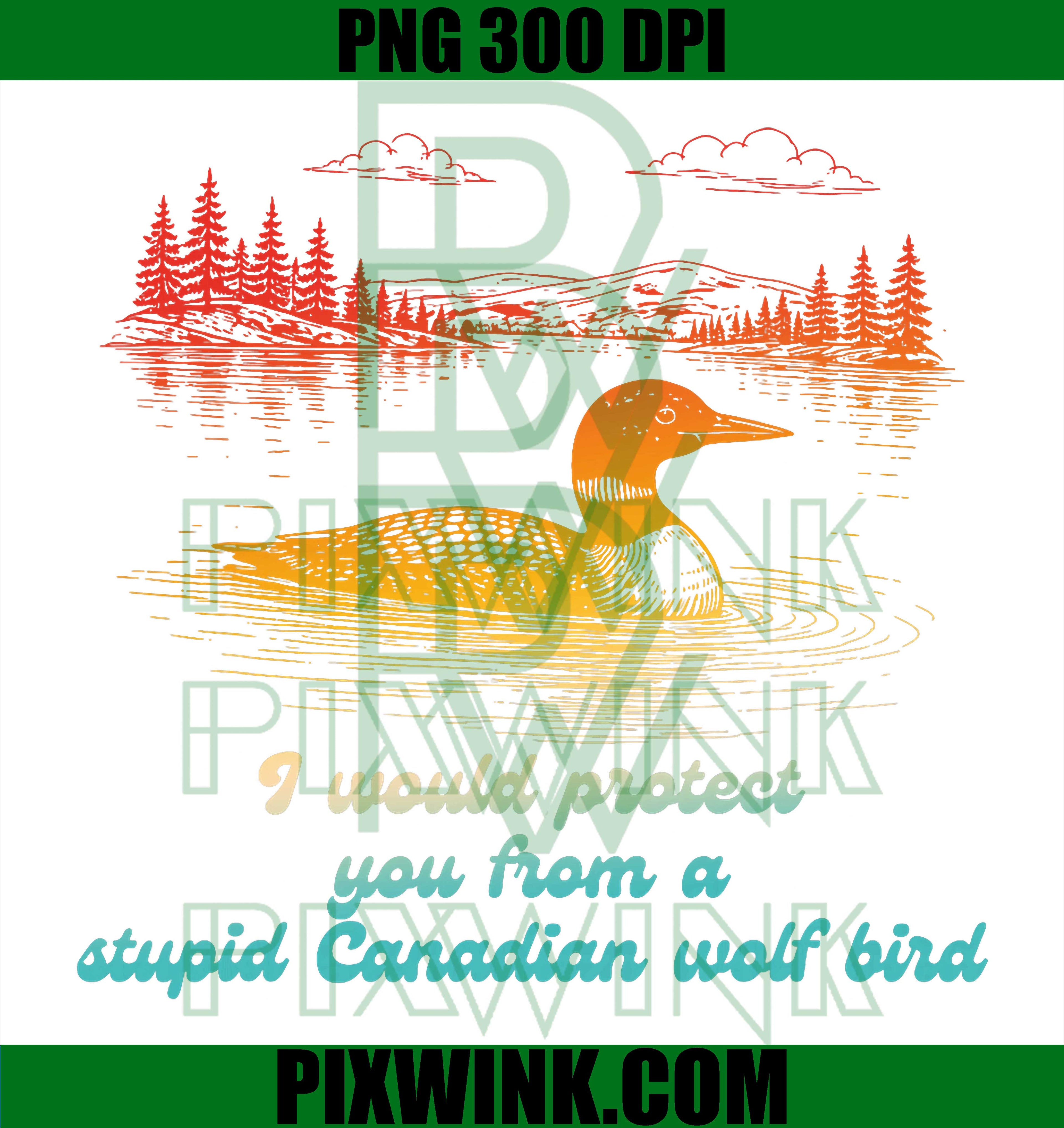 I Would Protect You PNG, Funny Canadian Goose PNG, Animal Humor PNG
