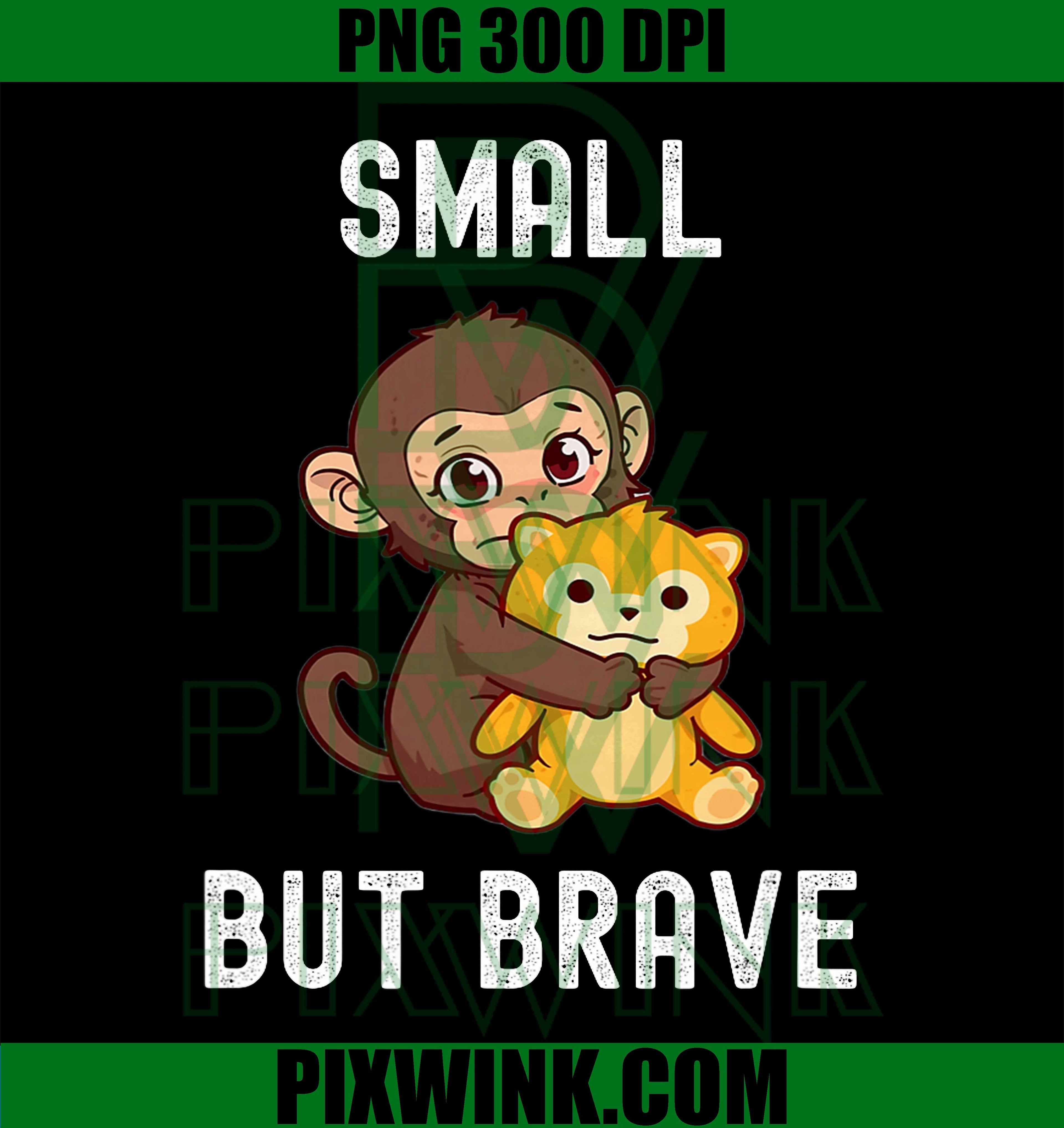 Punch Monkey Small But Brave PNG, Cute Brave Monkey PNG, Funny Monkey Graphic PNG