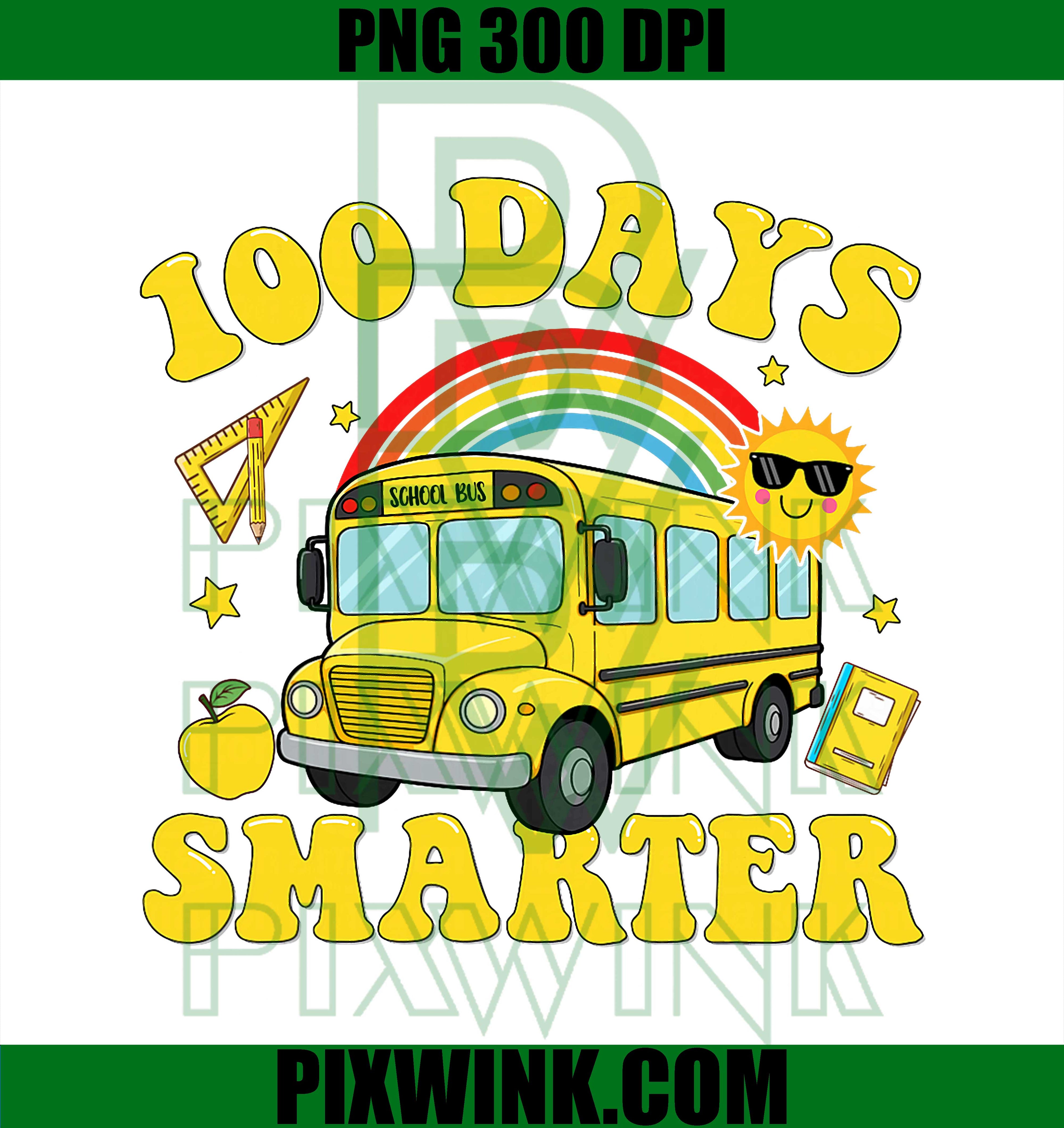 100 Days Smarter PNG, Students 100th Day PNG