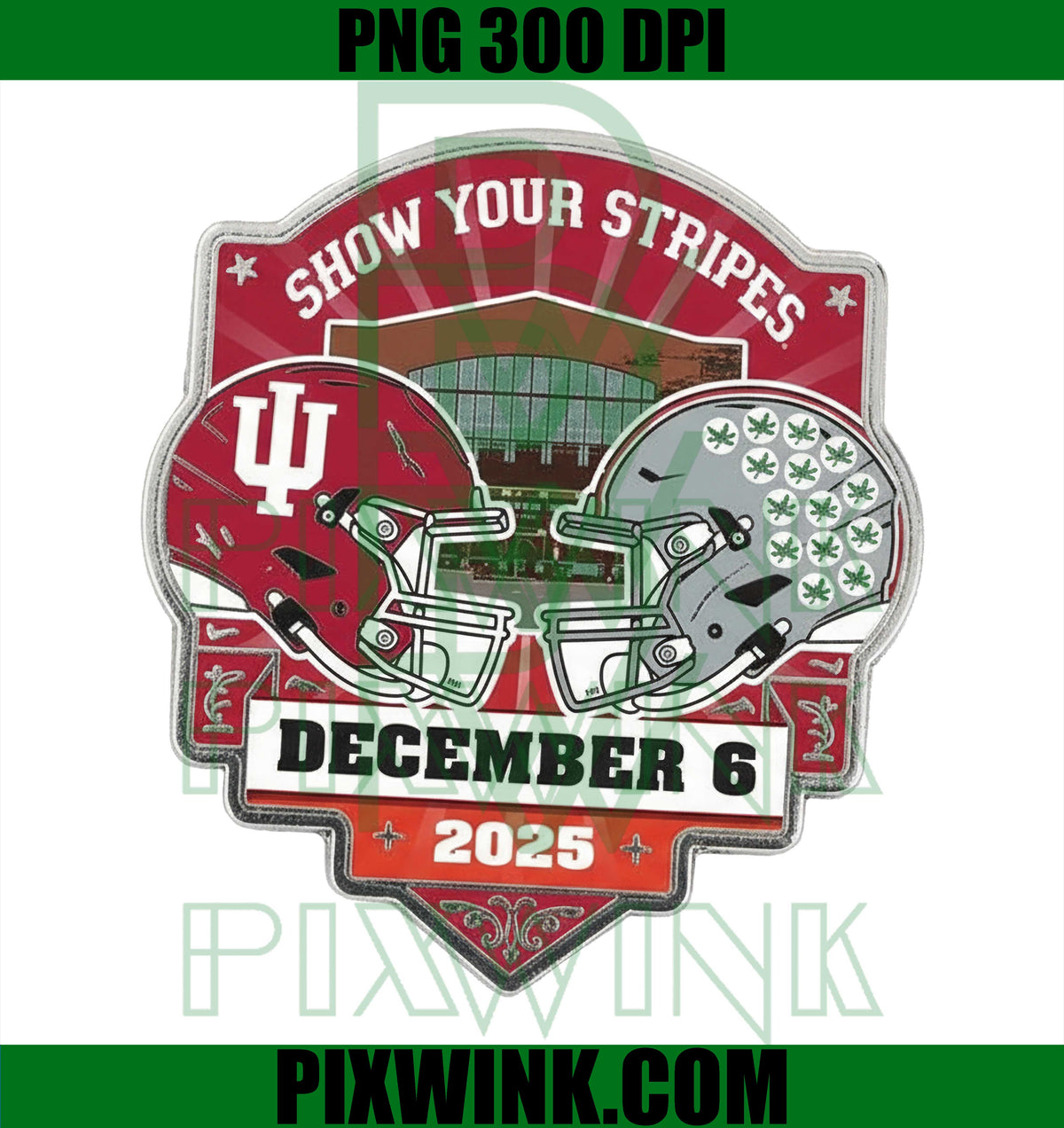 Indiana Hoosiers Football Helmet PNG, Big 10 Champions Hoosier PNG