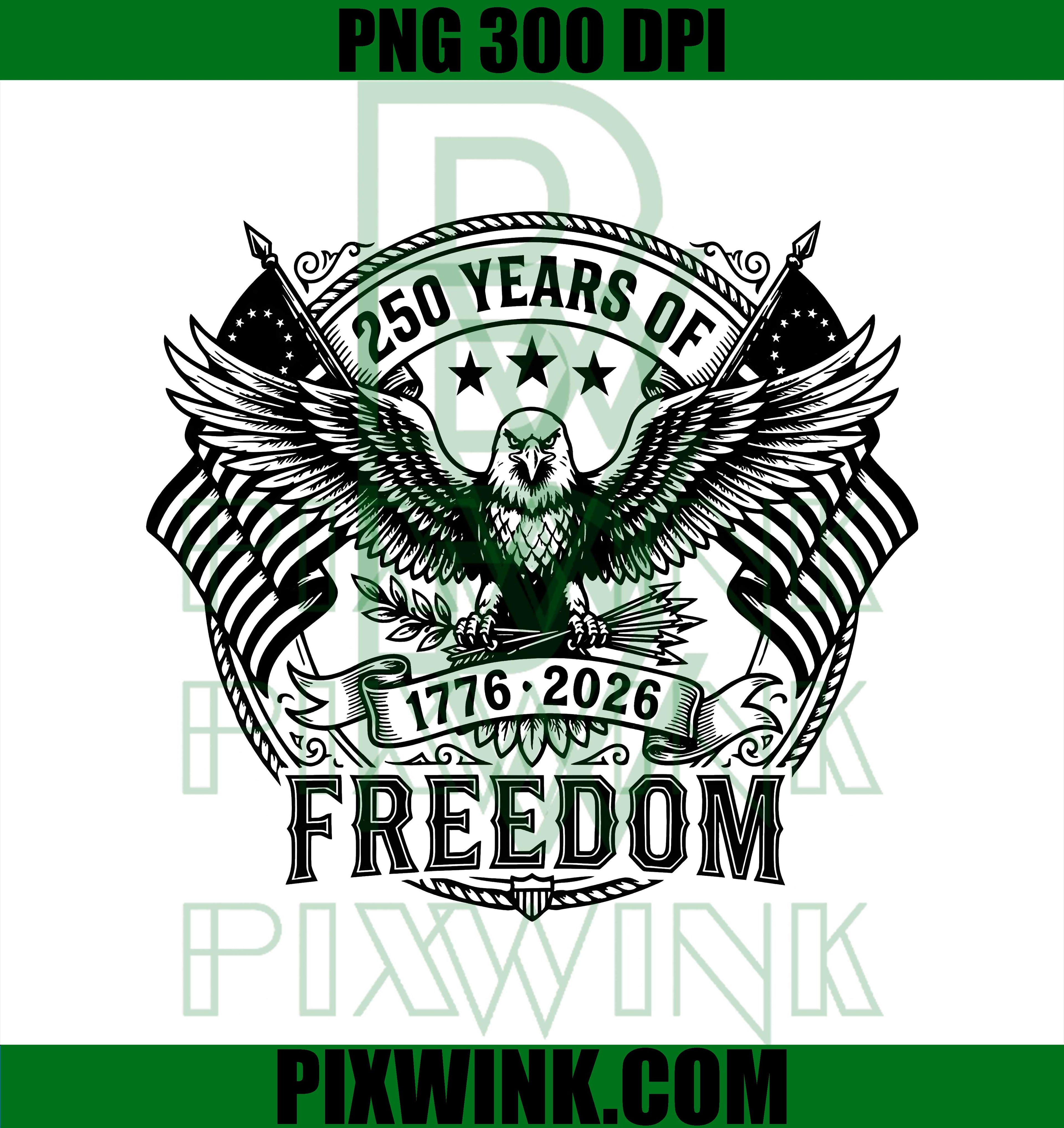 250th Anniversary Eagle PNG, Patriotic American Flag SVG Design PNG