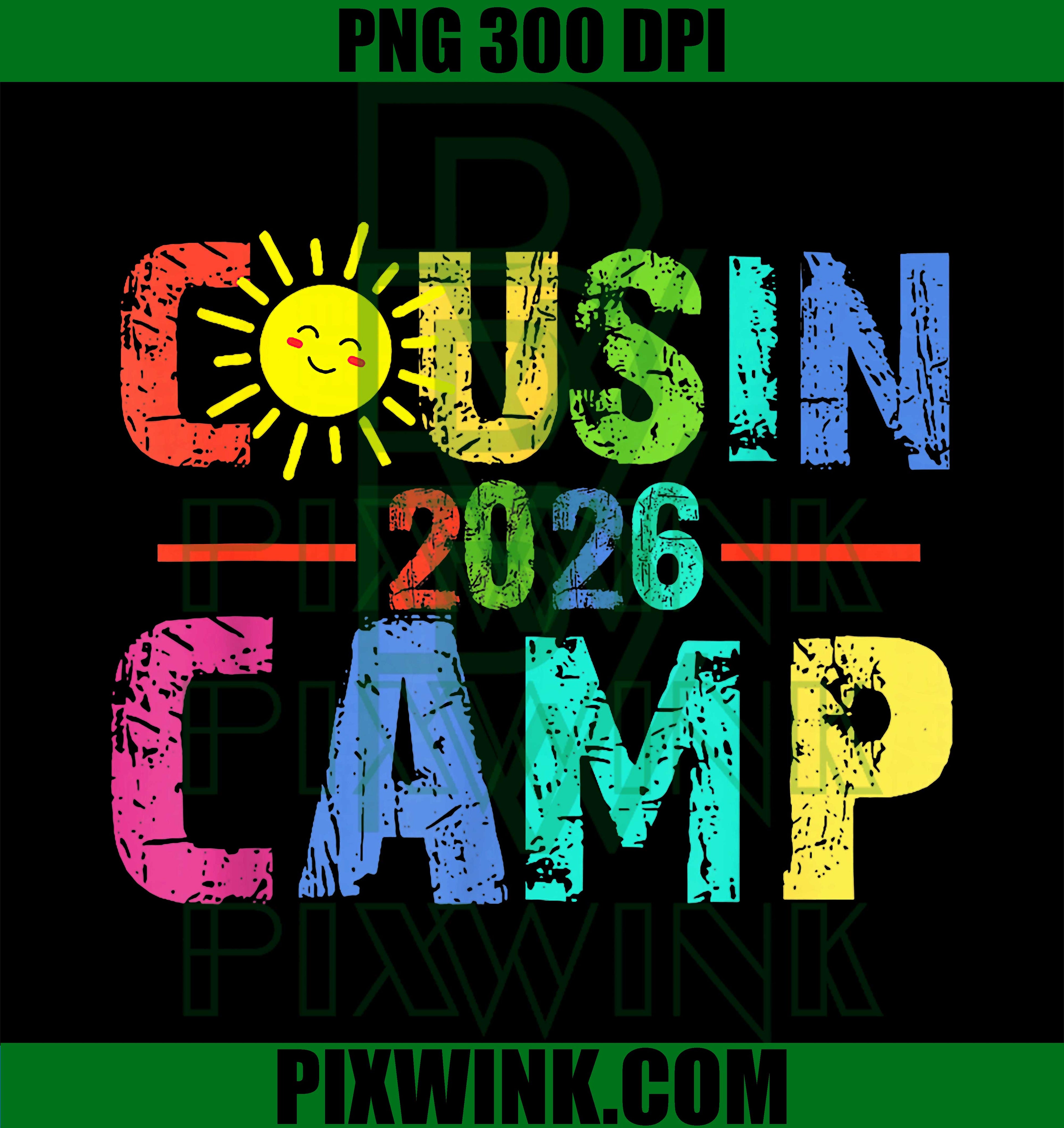 Cousin Camp 2026, Camping PNG, Campfire Summer Vacation Family PNG