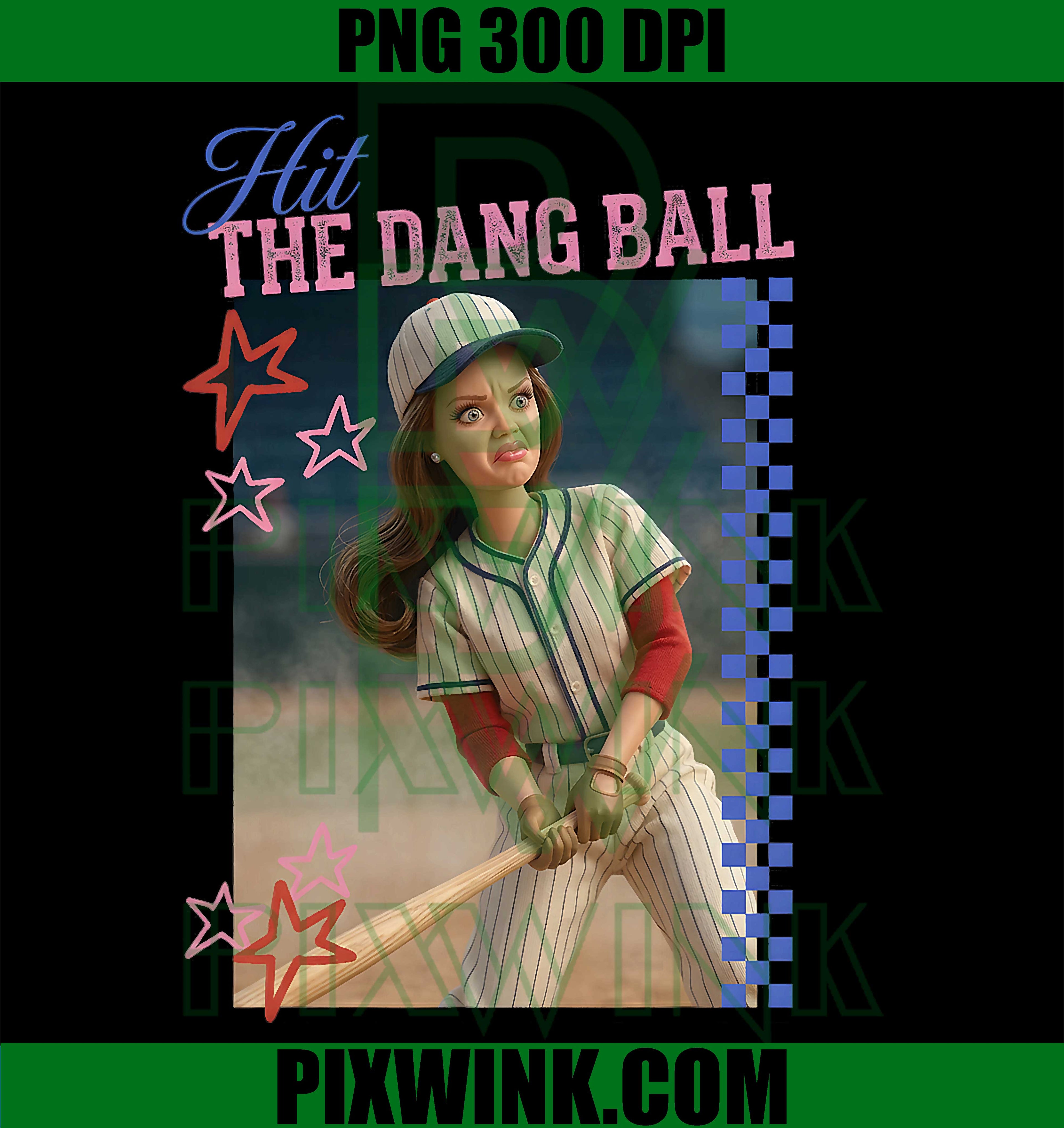Hit Dang Ball PNG, Baseball Mom Meme PNG, Funny Softball PNG