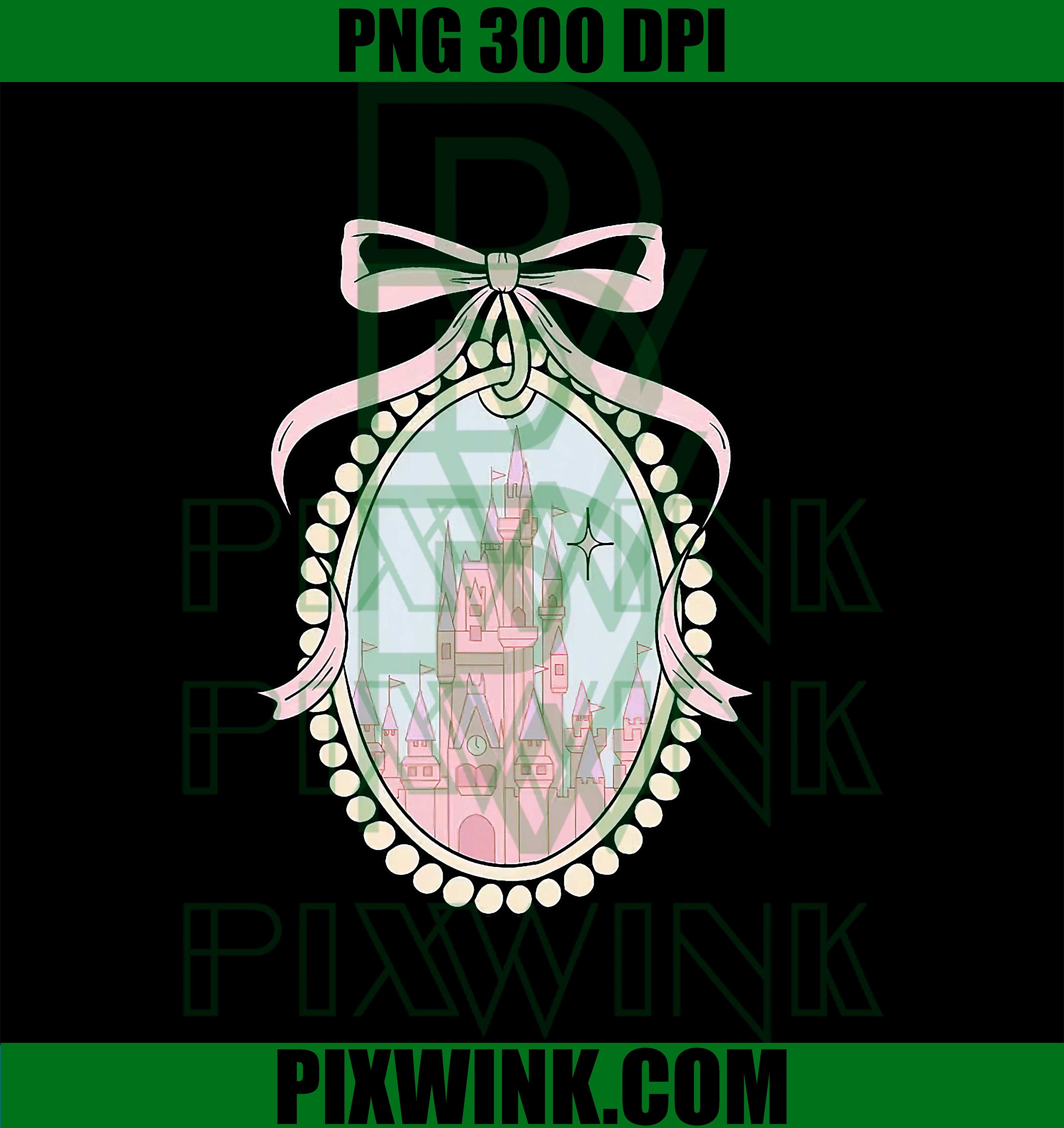Cute Pink Bow Magical Fairytale Castle PNG
