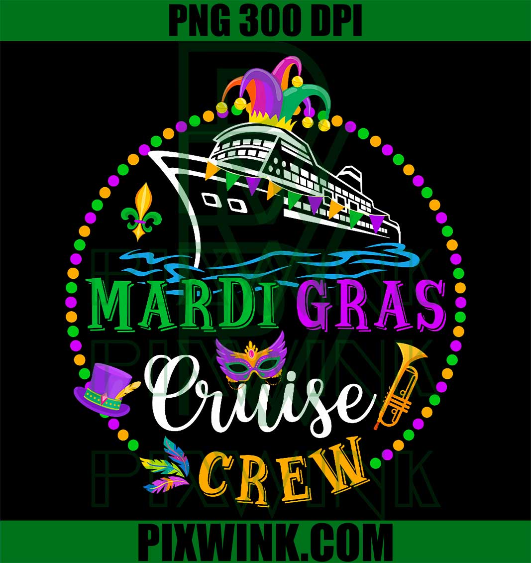 Mardi Gras Cruise Crew Trip New Orleans Family Matching PNG