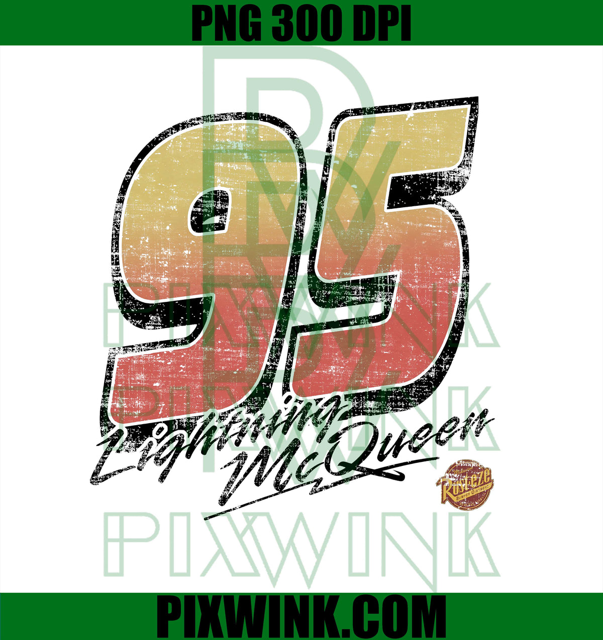 Vintage Lightning McQueen PNG, Two Sided Cars PNG, Piston Cup Racing PNG