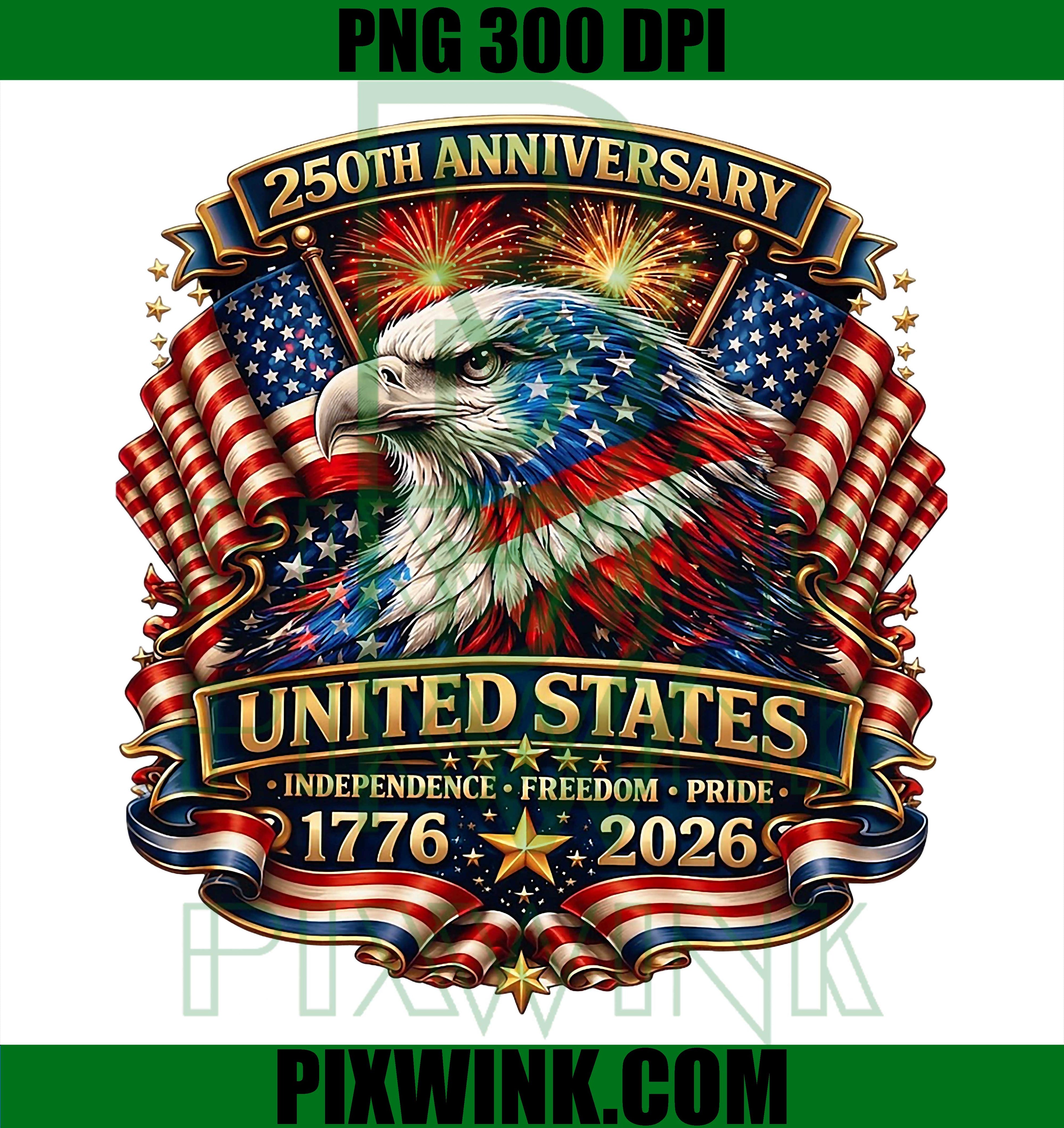 250 Years American 250th Anniversary PNG, US USA Flag 4th Of July PNG