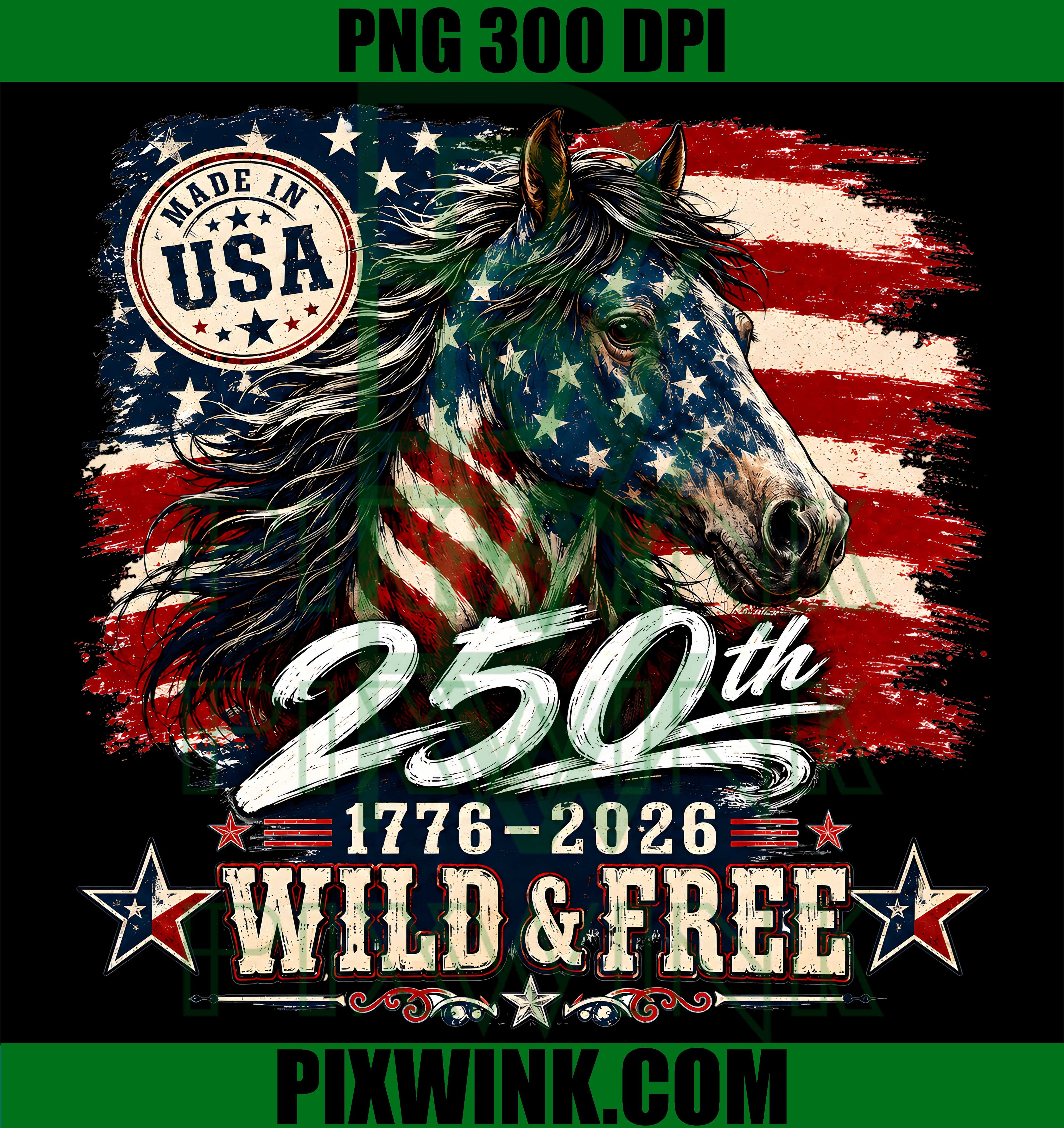 Patriotic Horse PNG, America 250 Western PNG, USA 1776 2026 PNG
