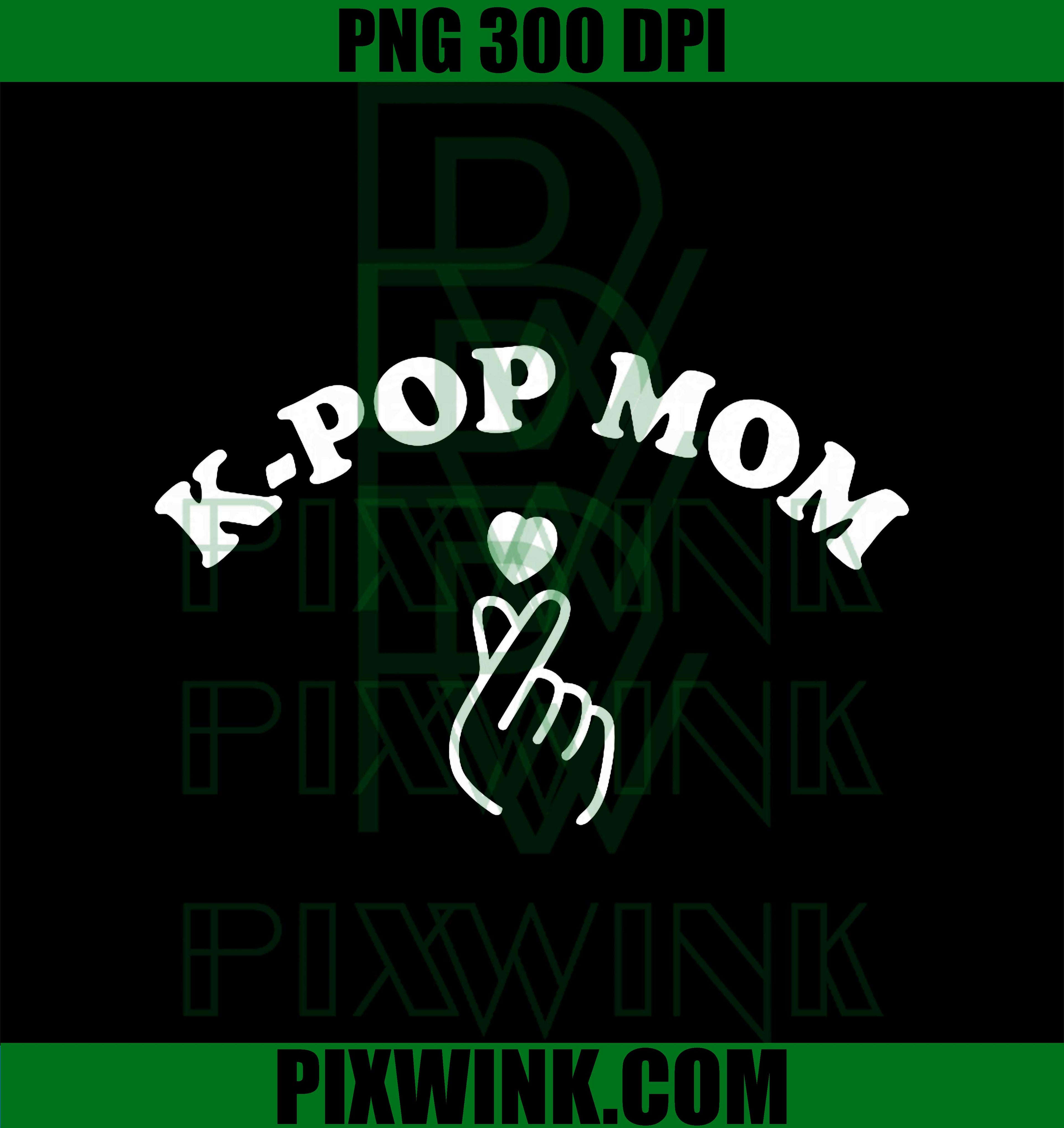 K-Pop Mom PNG, Korean Mom Woman PNG, K-pop Mom Heart PNG