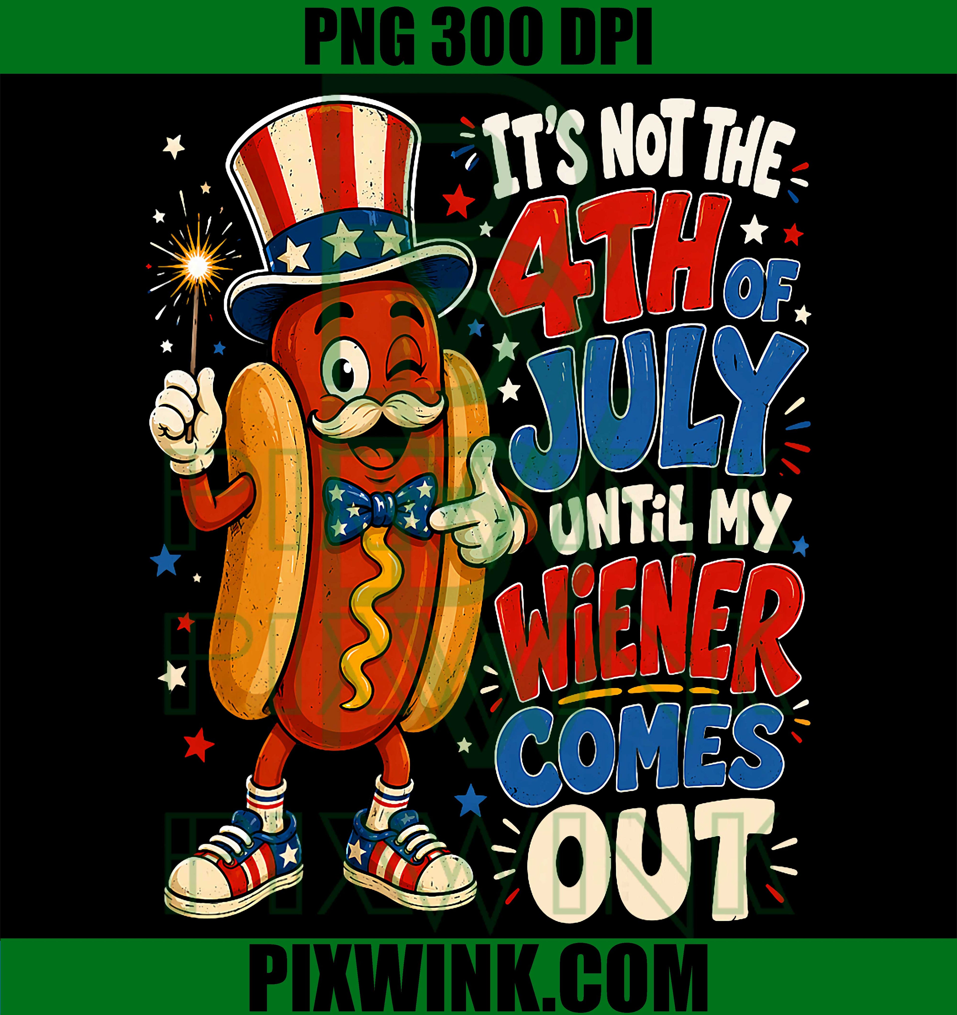 Funny Hotdog PNG, 4th of July Patriotic American Flag PNG