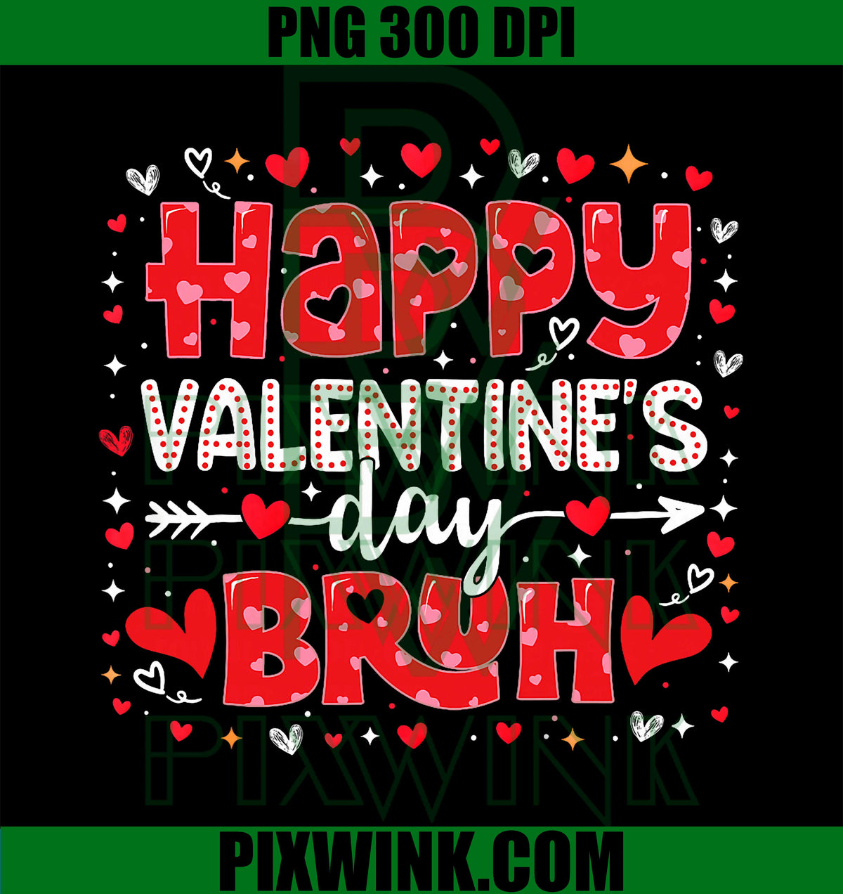 Retro Happy Valentine Bruh PNG, Meme Heart Boys PNG