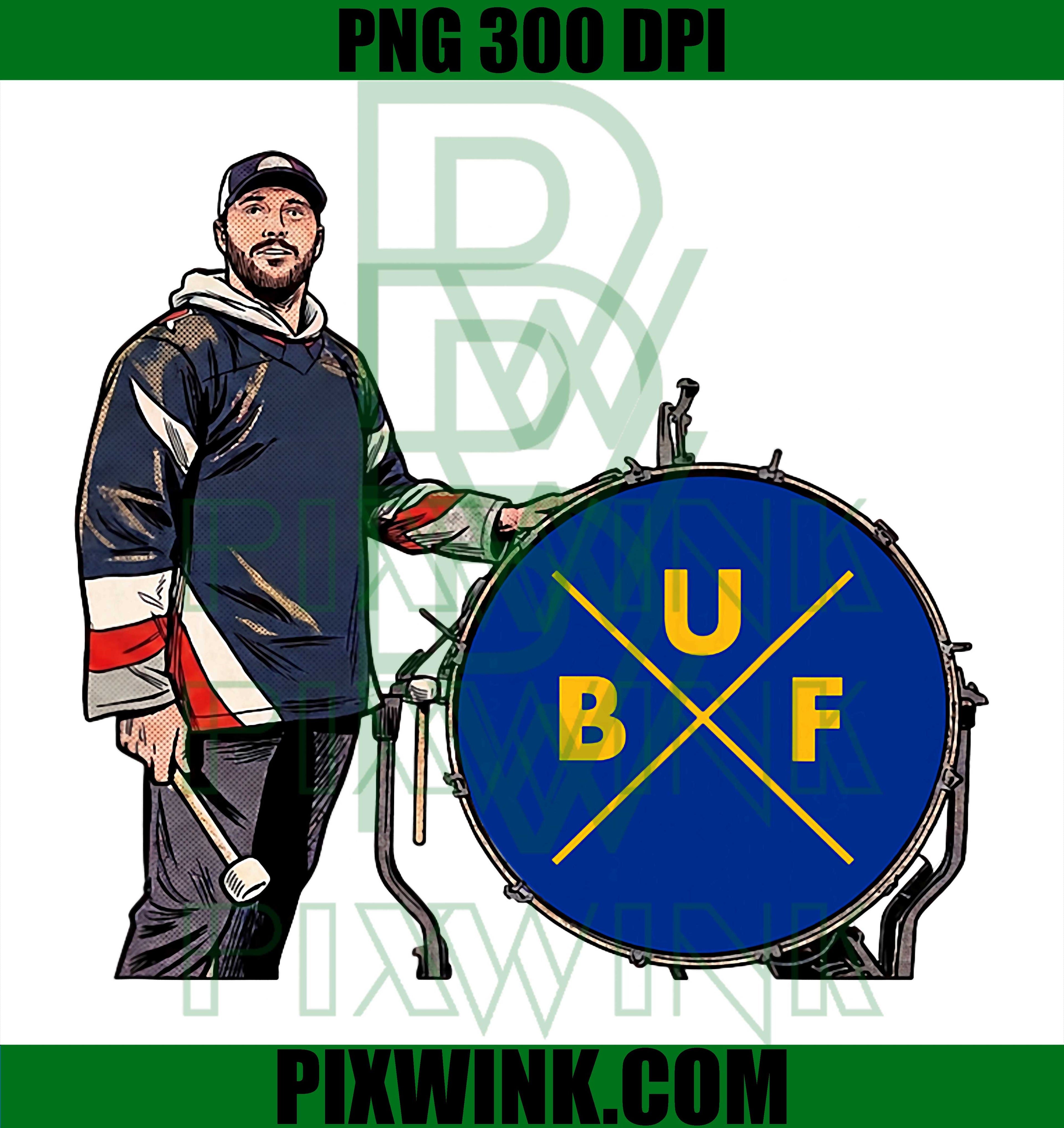 Buffalo Hockey Bang Drum PNG, 716 Hockey Spirit PNG